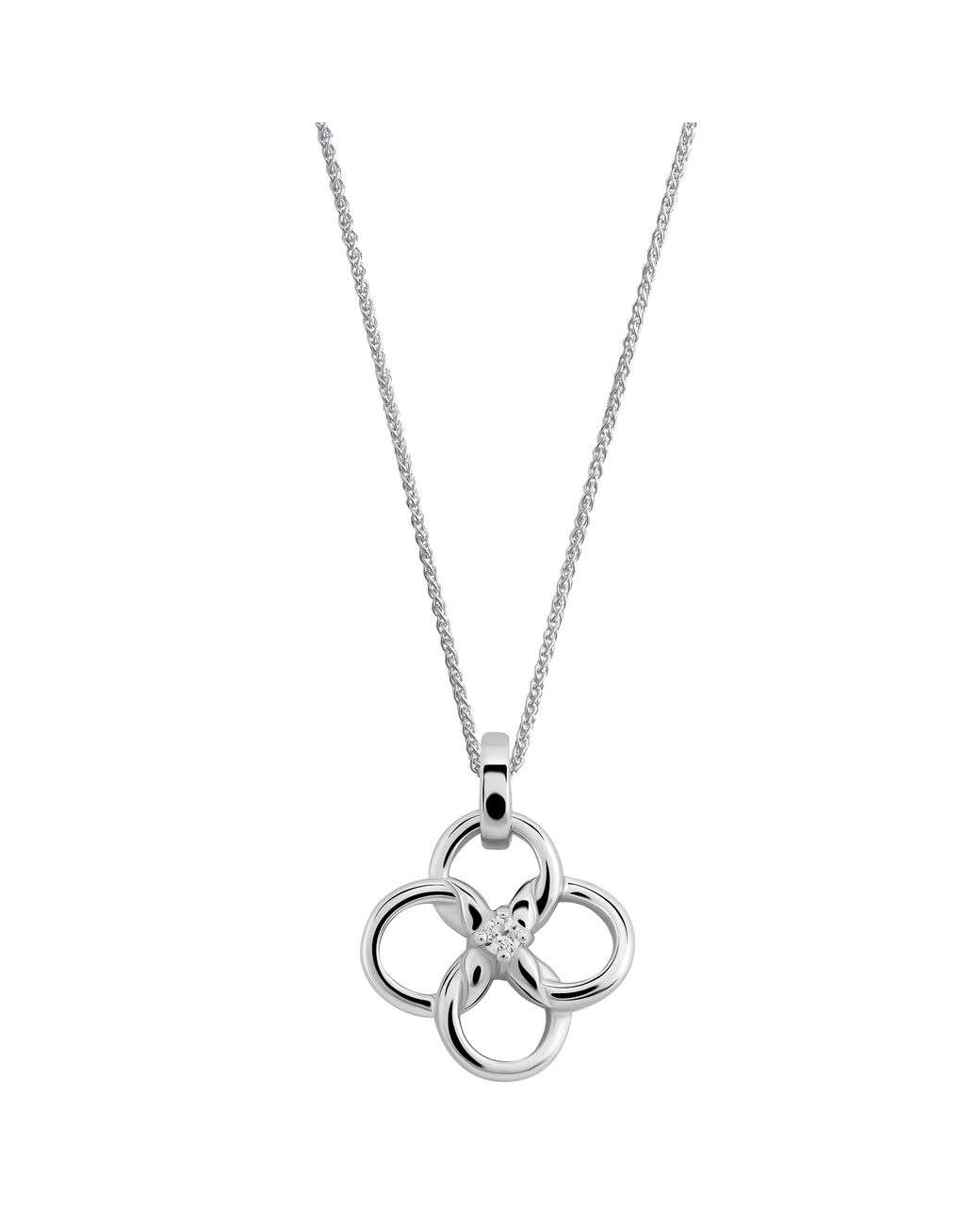 Orphelia Metallic 'Aida' 925 Sterling Set: Necklace + Earrings + Ring