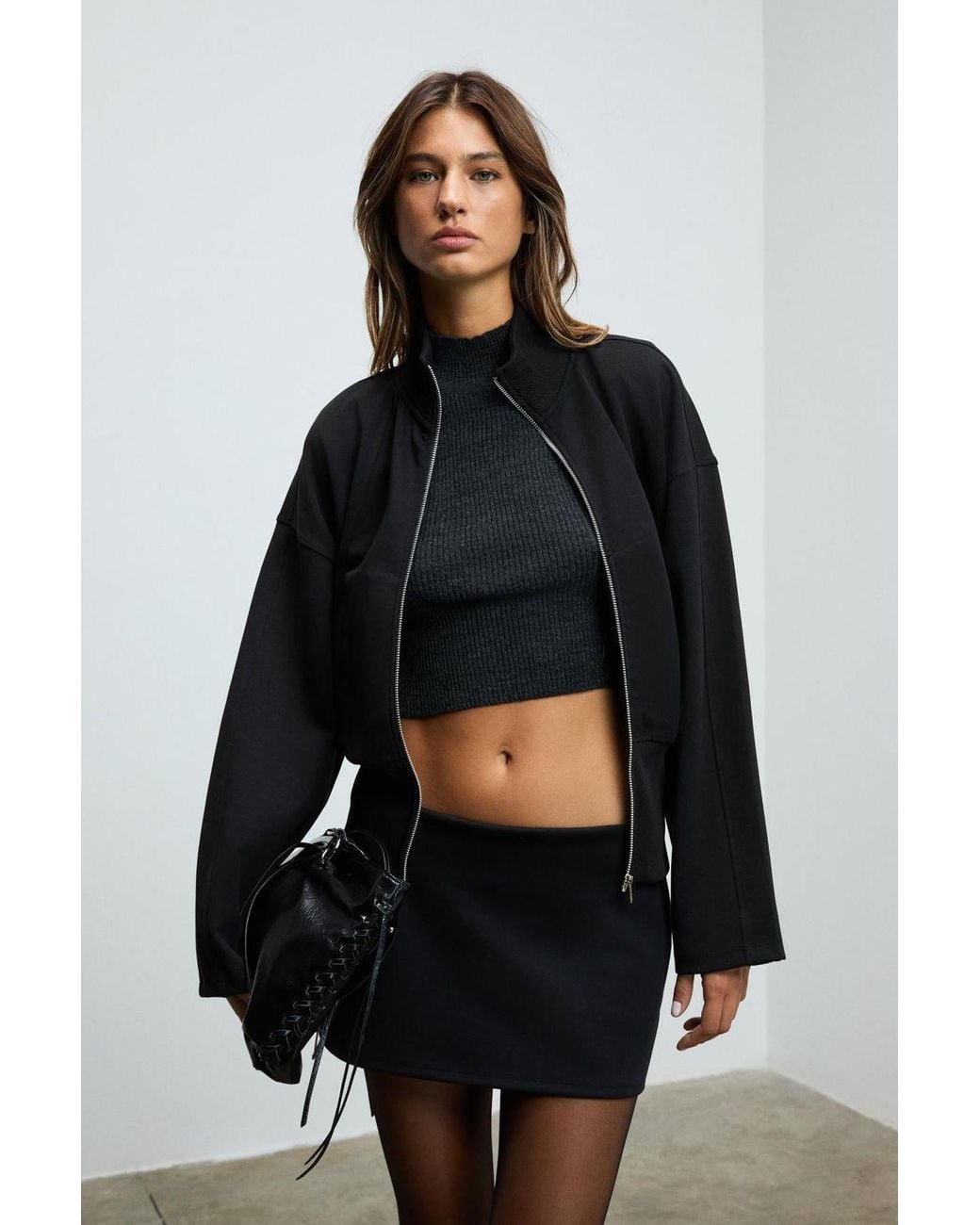 Grimelange Black Half Zip Sweatshirt