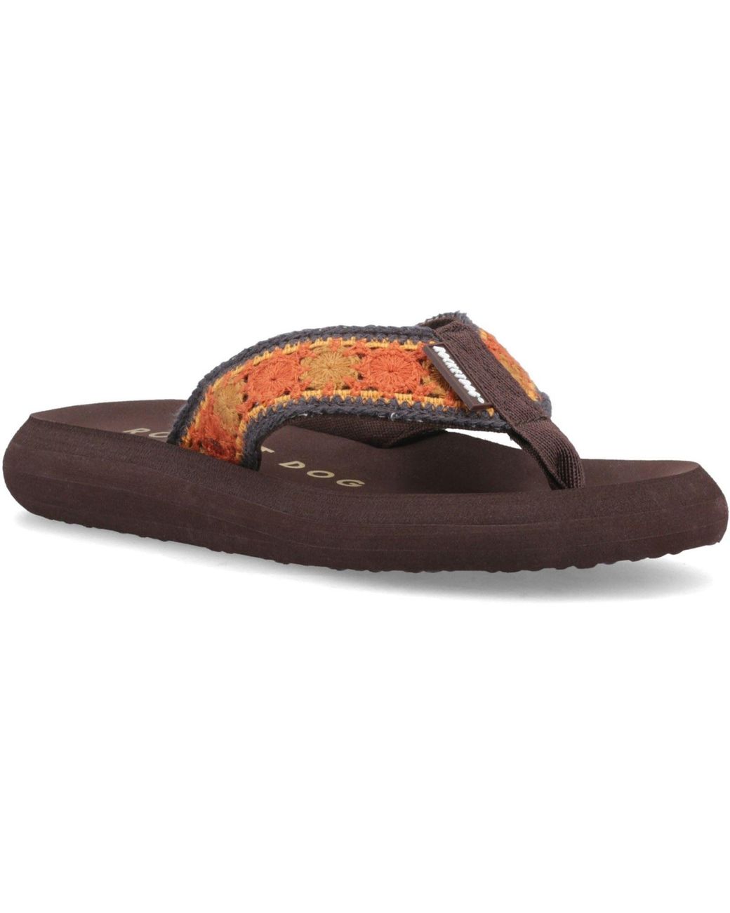 Rocket Dog Brown Spotlight Marlow Textile /Multi Flip Flops