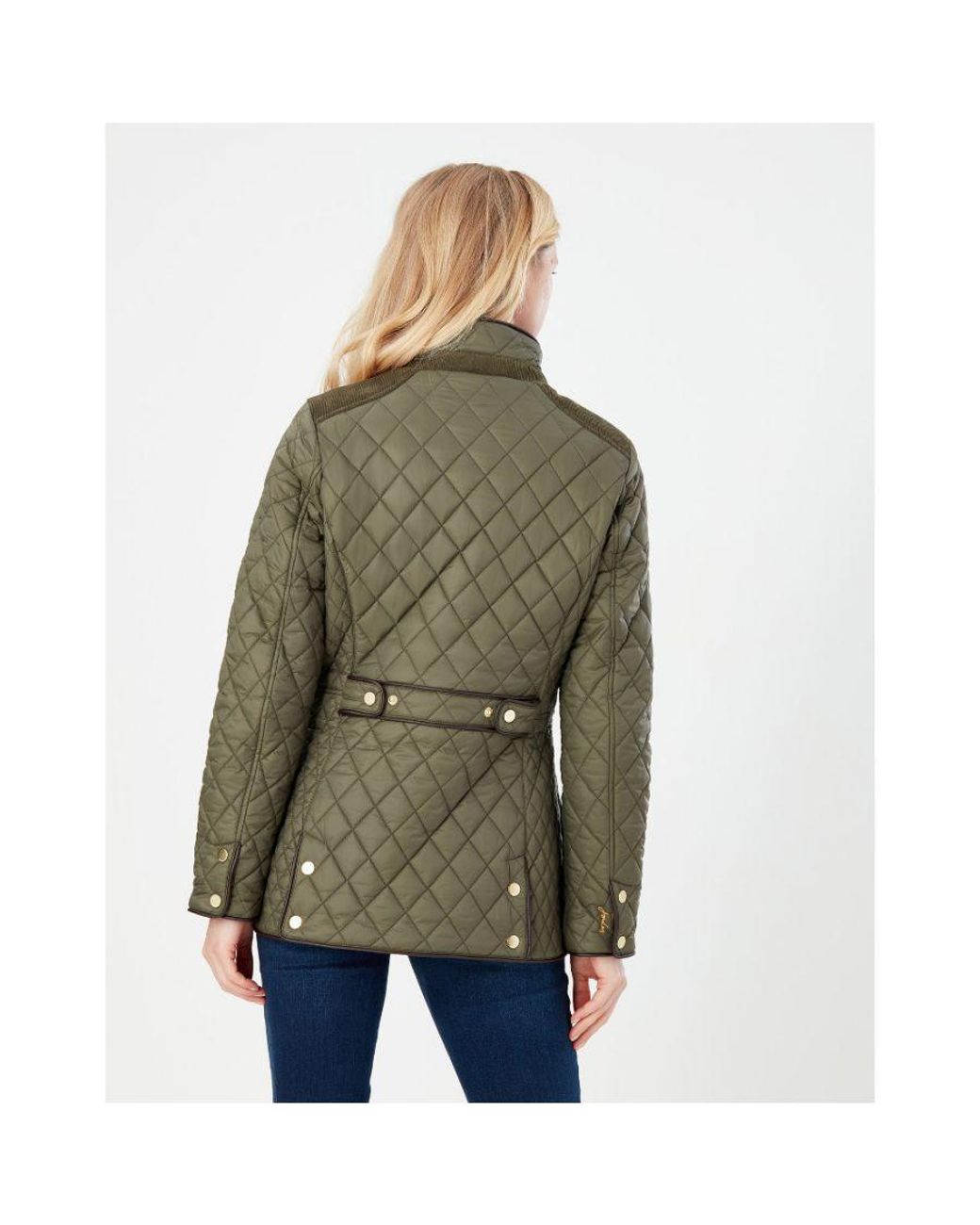 Joules Newdale Quilted Jacket in Green Lyst UK