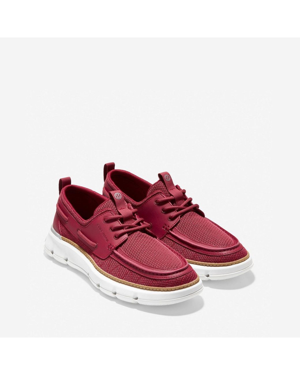 Cole Haan Red 4.Zerogrand Regatta Nylon Boat Shoes for men