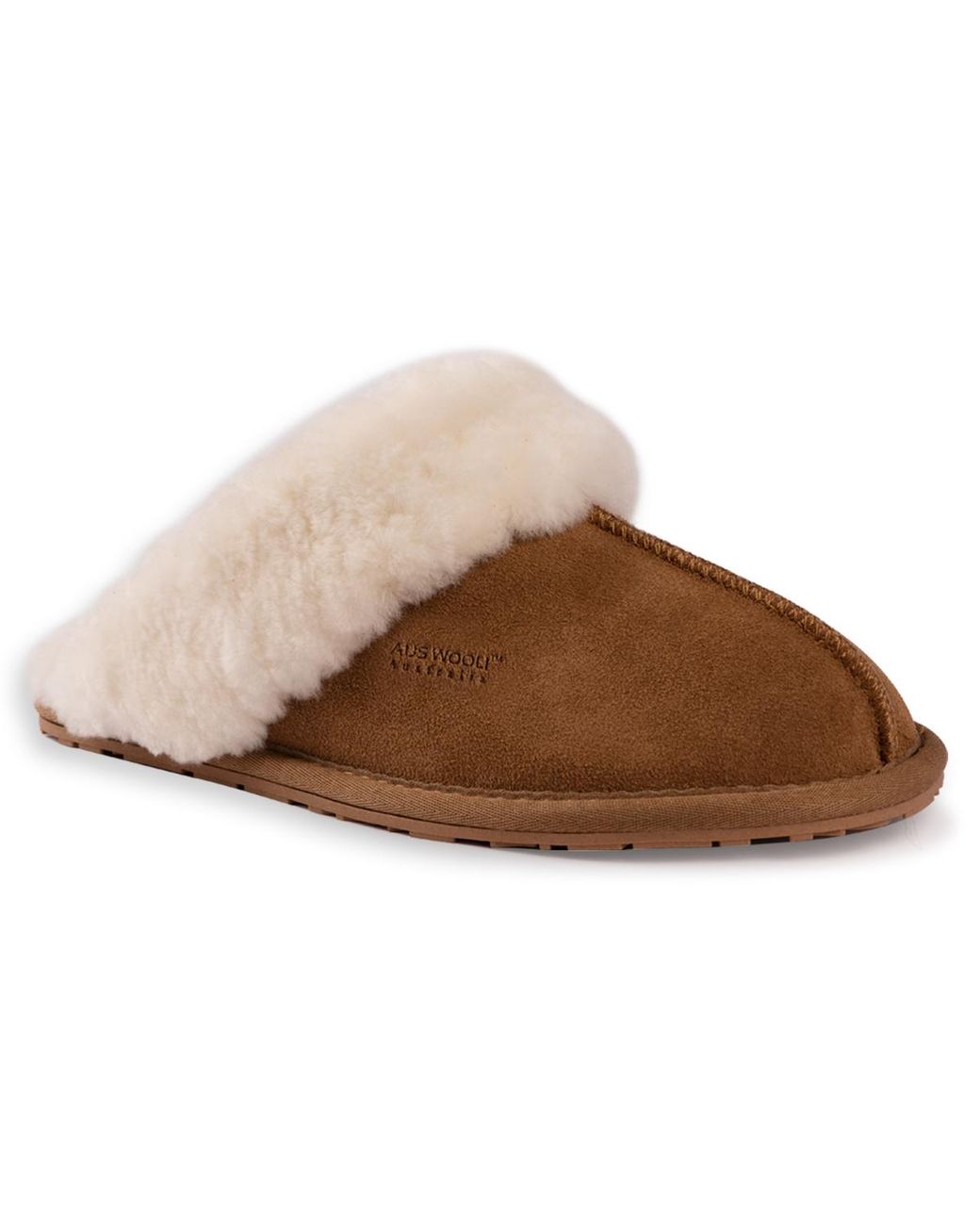 Aus Wooli Brown Australia Sheepskin Wool Shelley Slippers