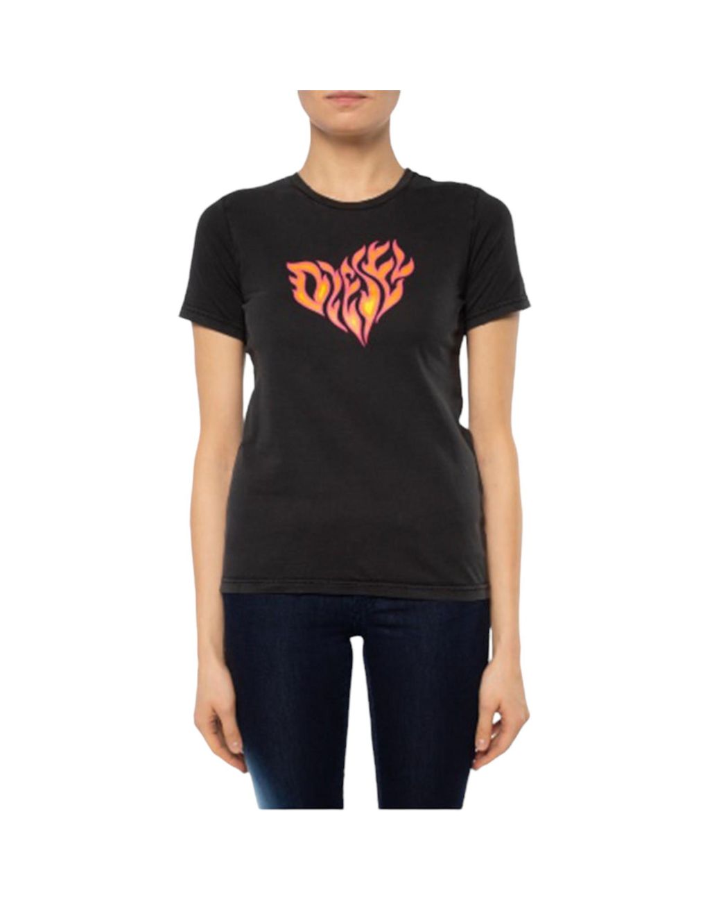 DIESEL Black T-Sily-H T Shirts