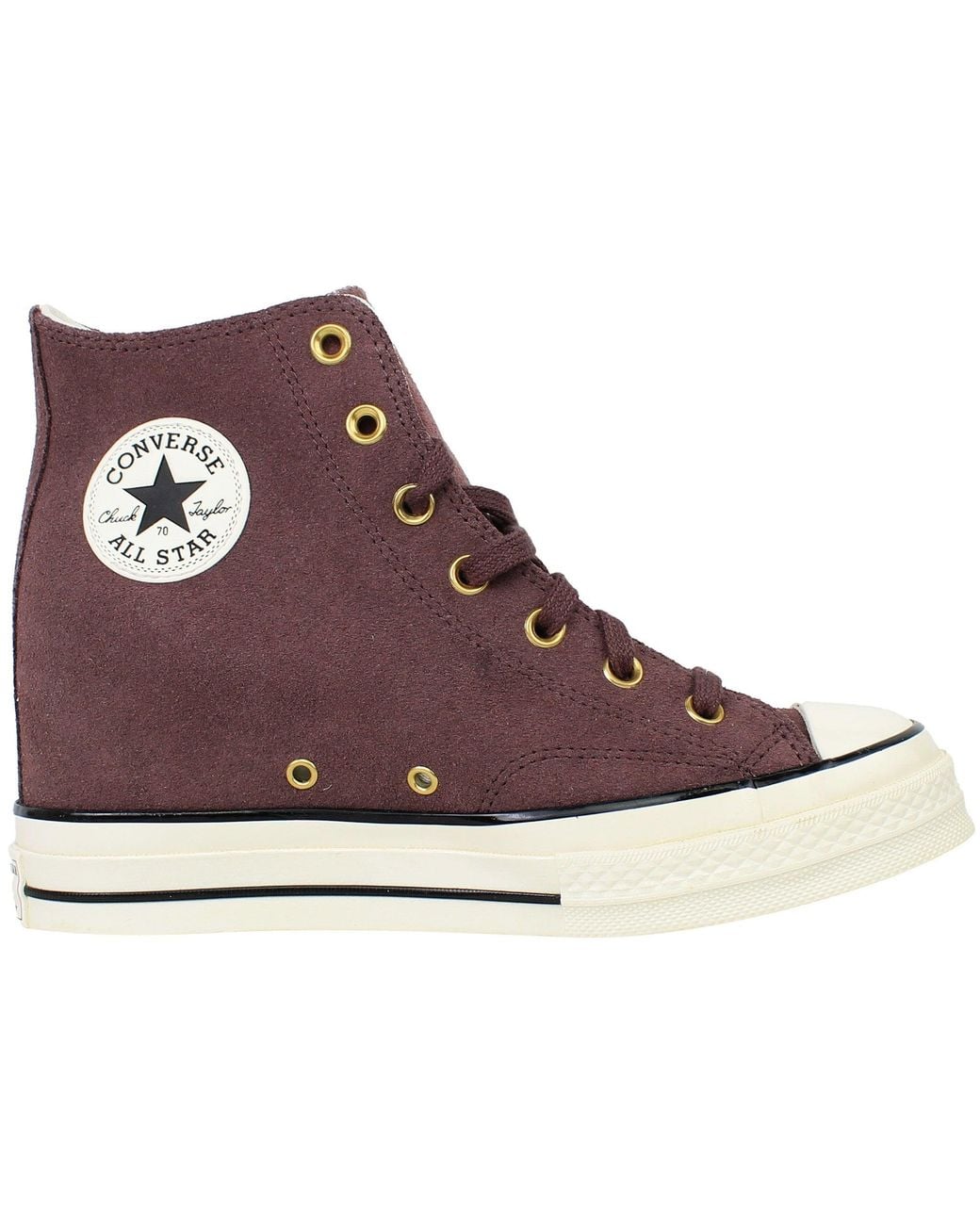 Converse Brown Chuck 70 Wedge Hi Plimsolls