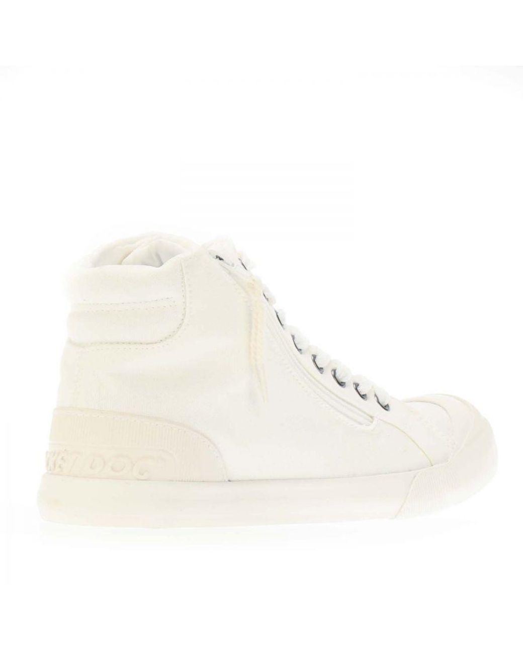 Rocket Dog White Jazzin Hi Canvas Pumps