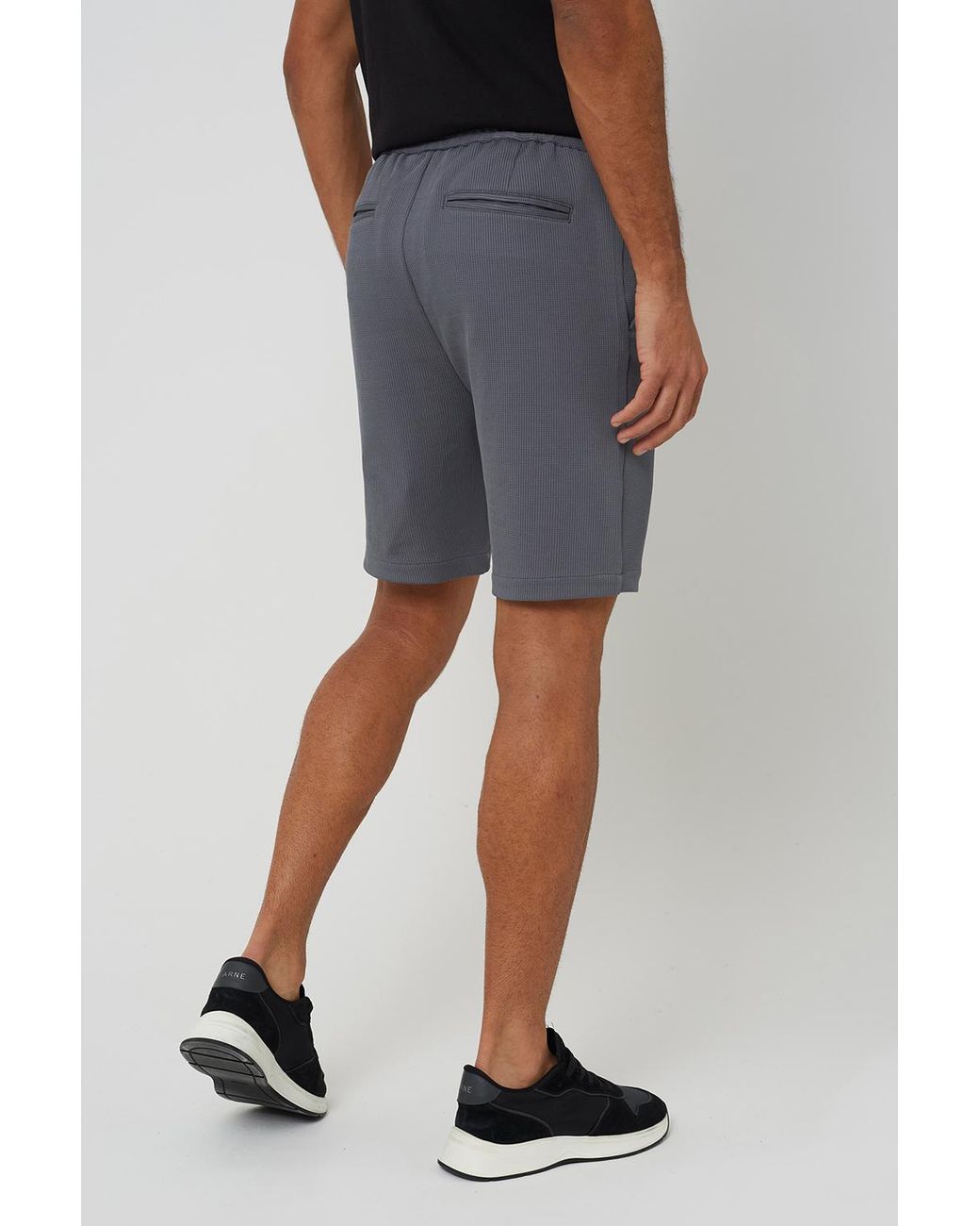 Brave Soul Blue Waffle Zip Waist Shorts for men