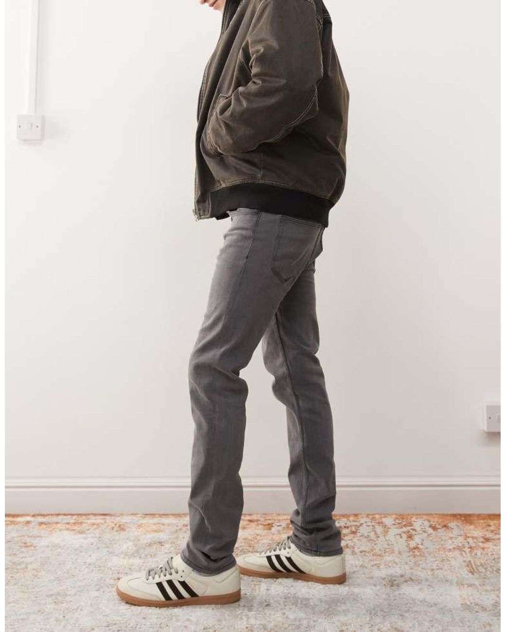Cheap Monday Gray Sleeze Super Stretch Skinny Jeans for men