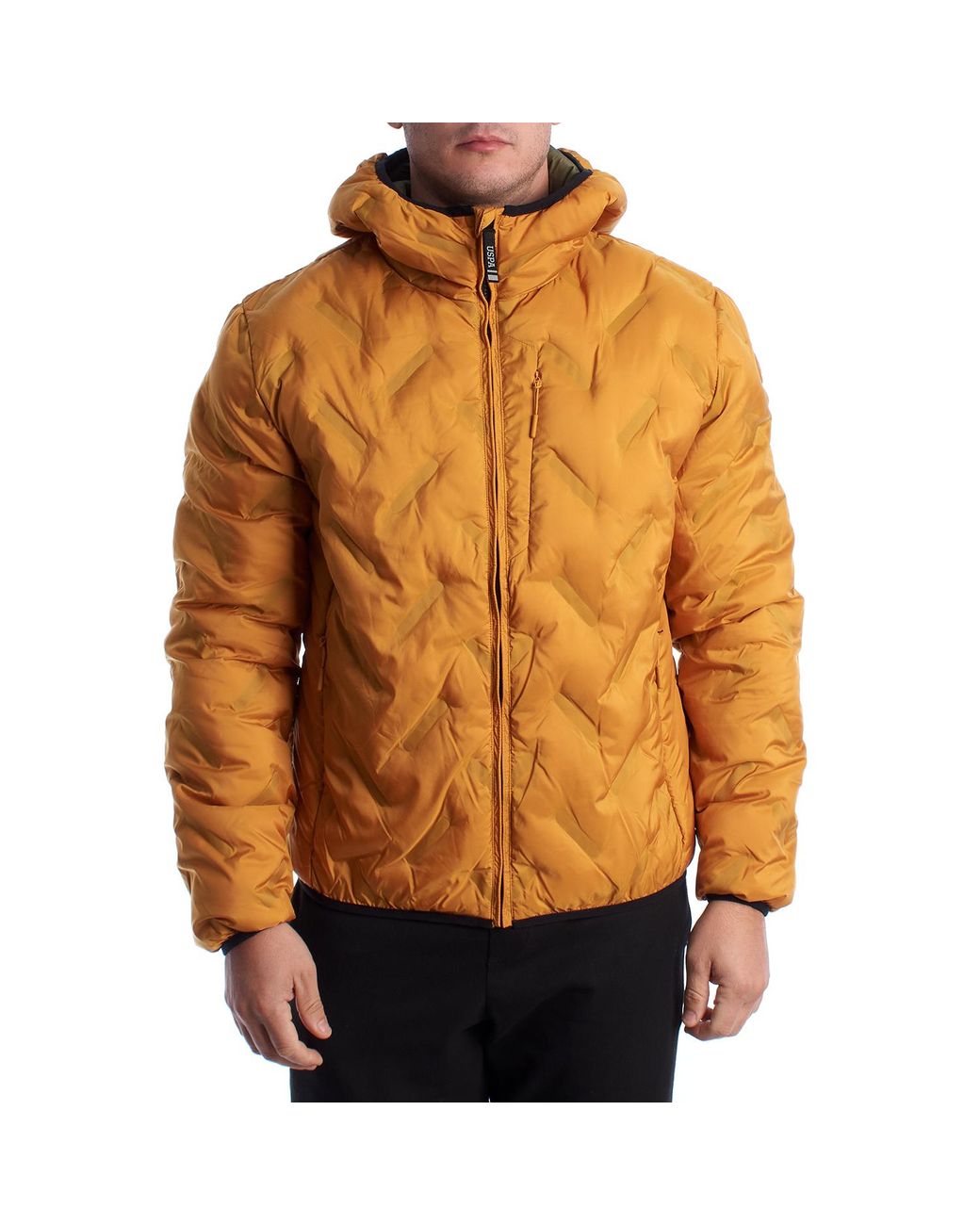 U.S. POLO ASSN. Orange Padded Jacket With Hood Us40127001 for men