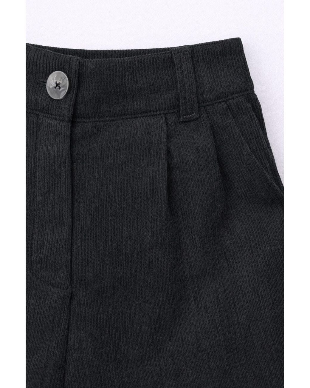 MixRay Black High Waist Velvet Straight Leg Pants