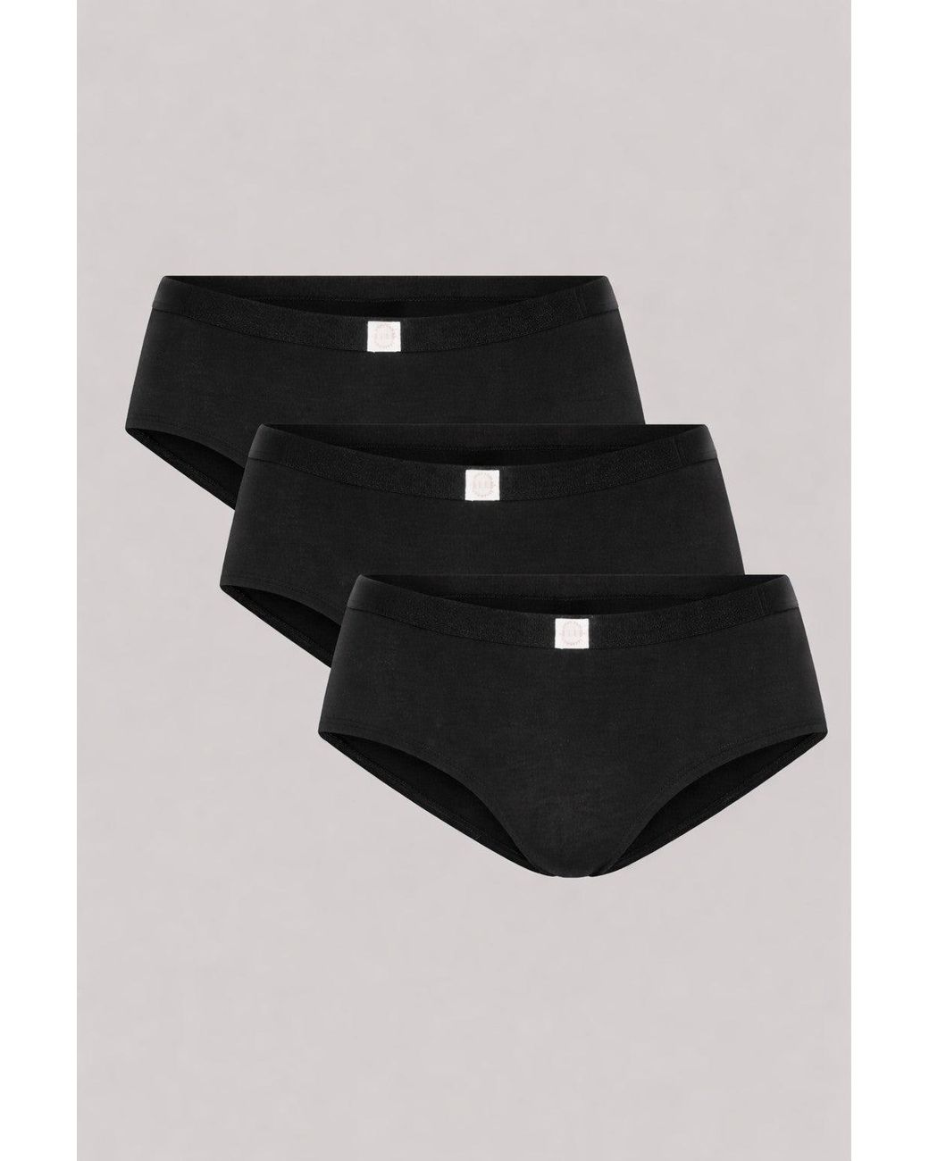 Elle Black 3 Pack Super Soft Cotton Heritage Patch Shorts