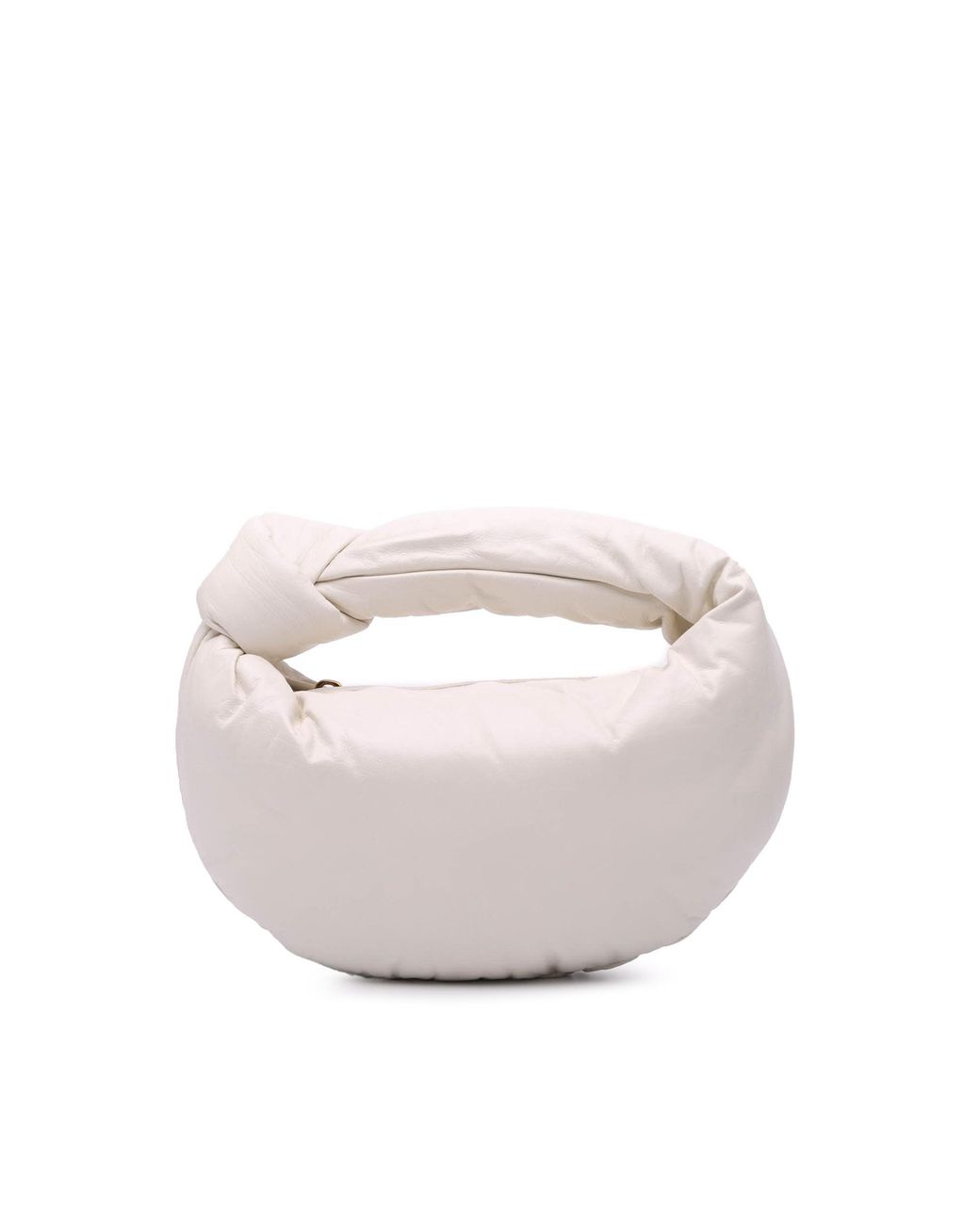 Bottega Veneta White Knot Hobo Bag Padded Design