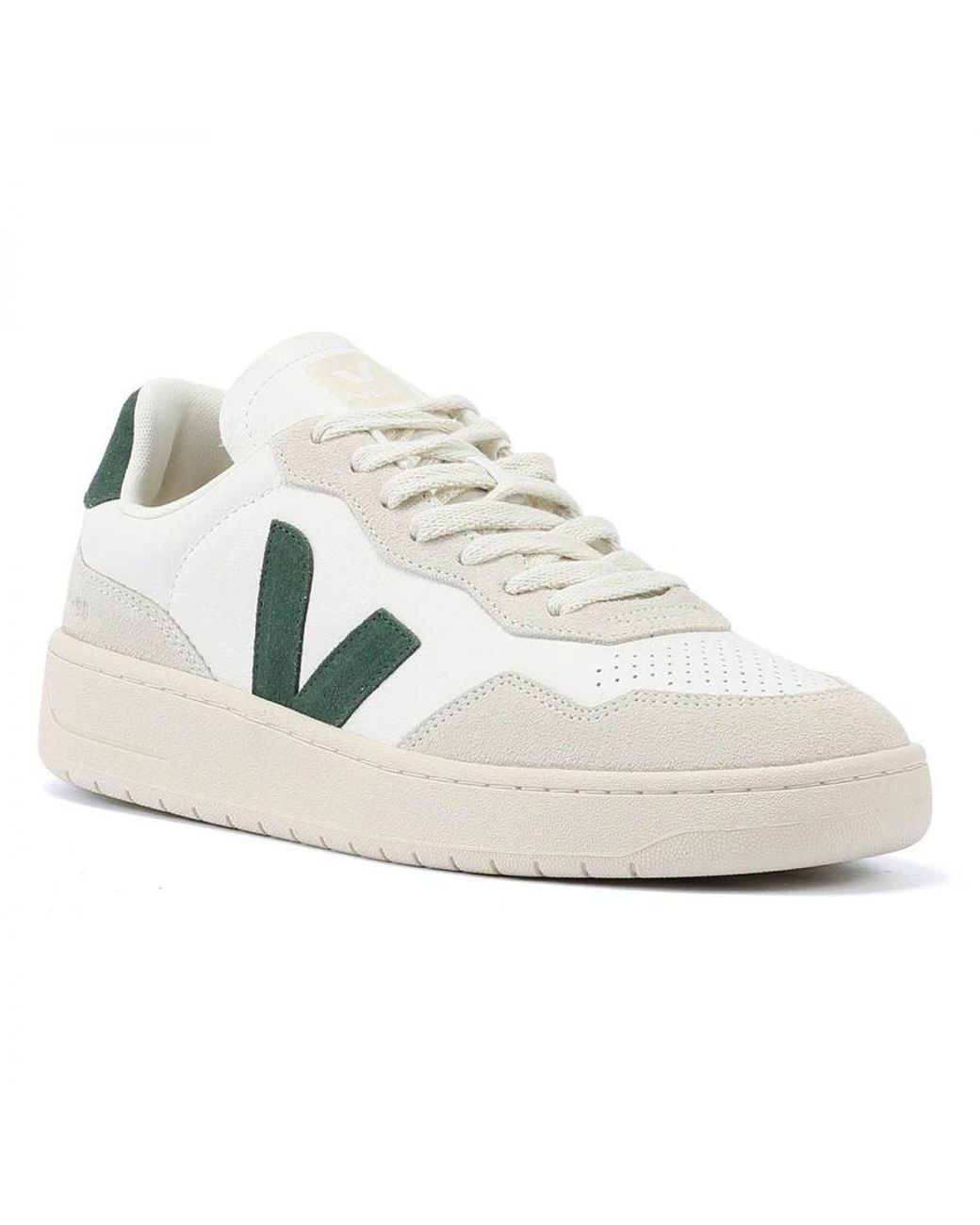 Veja White V-90 Leather Trainers for men