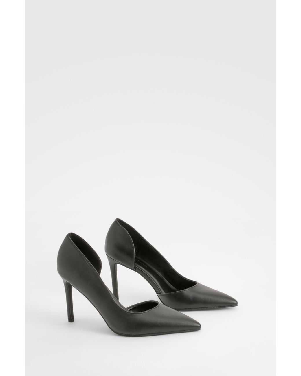 Boohoo Black Cut Out Basic Mid Height Court