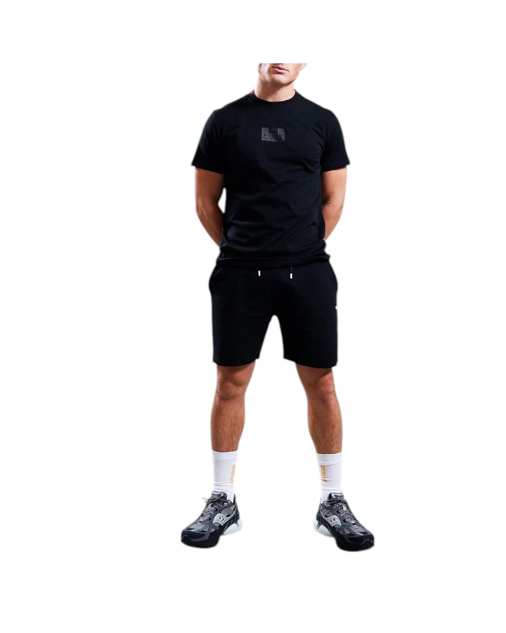 Weekend Offender Black T Shirts Height Crew Neck Short Sleeve Cotton Summer New for men