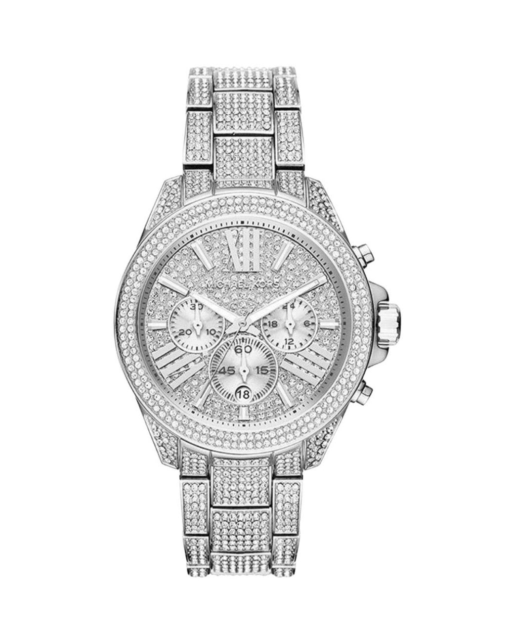 Michael Kors Metallic Mk6317 Wren 42 Mm Stainless Steel Chronograph Ladies Watch