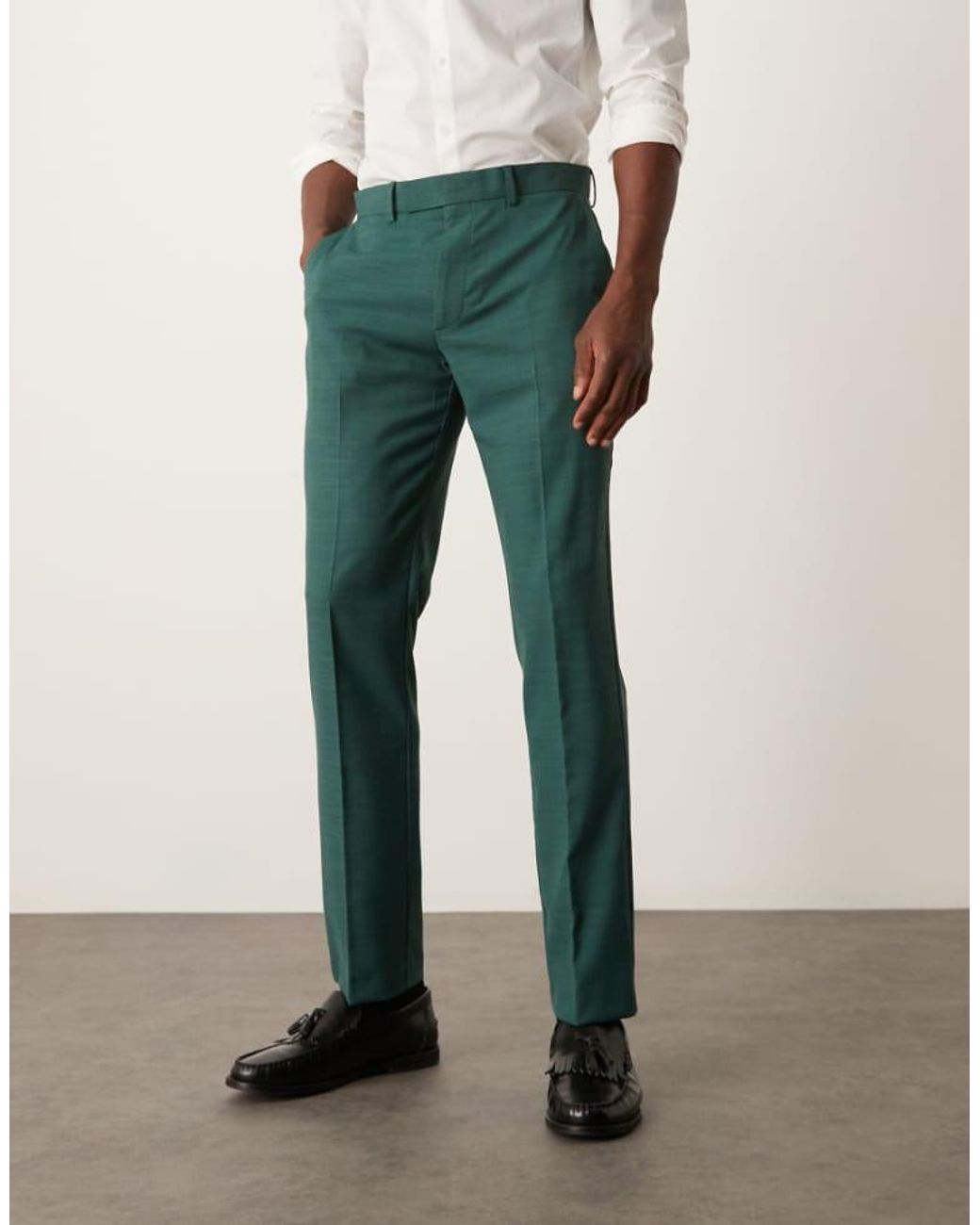 ASOS Green Slim Suit Trousers for men