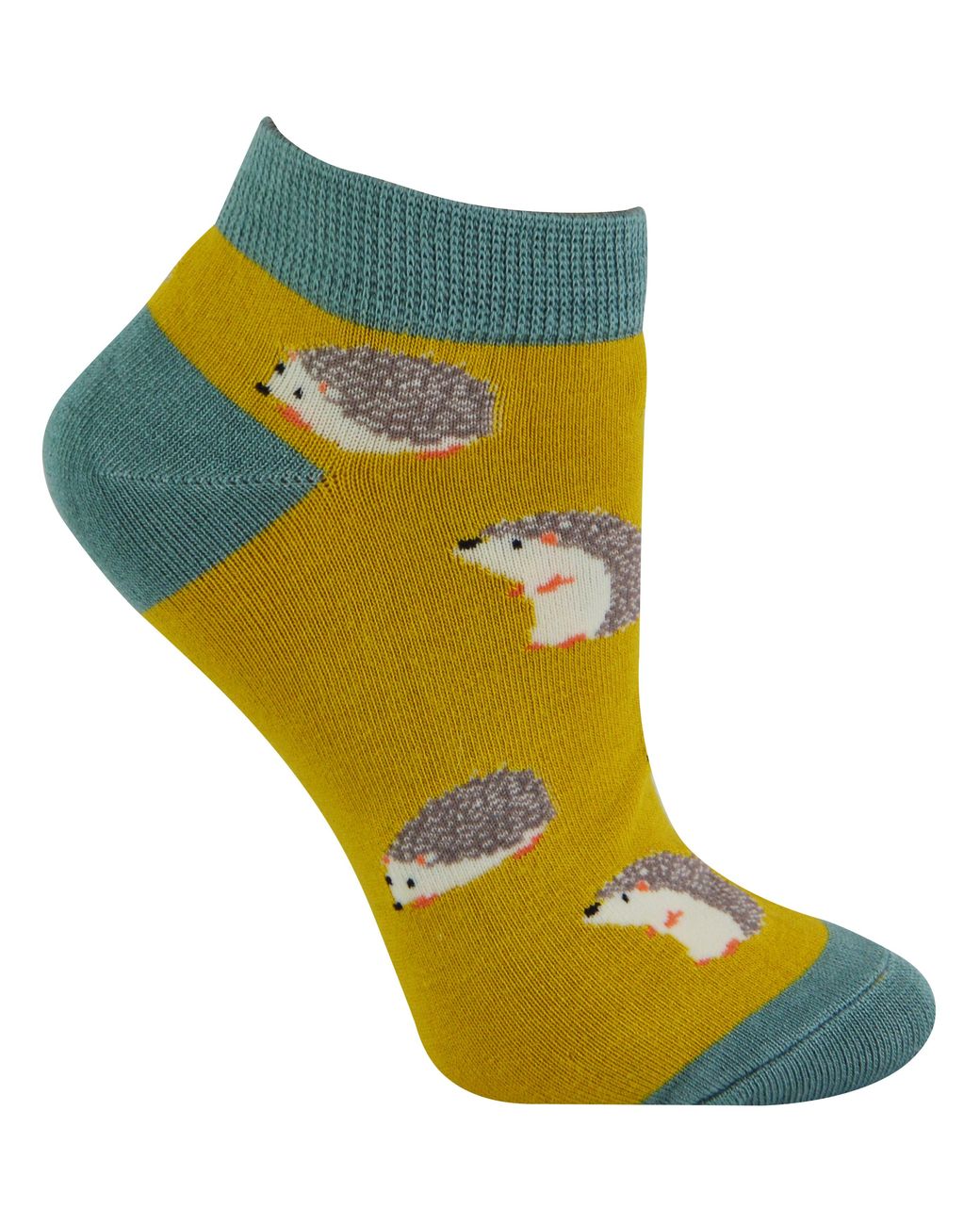 Miss Sparrow Green Ladies Bamboo Trainer Socks