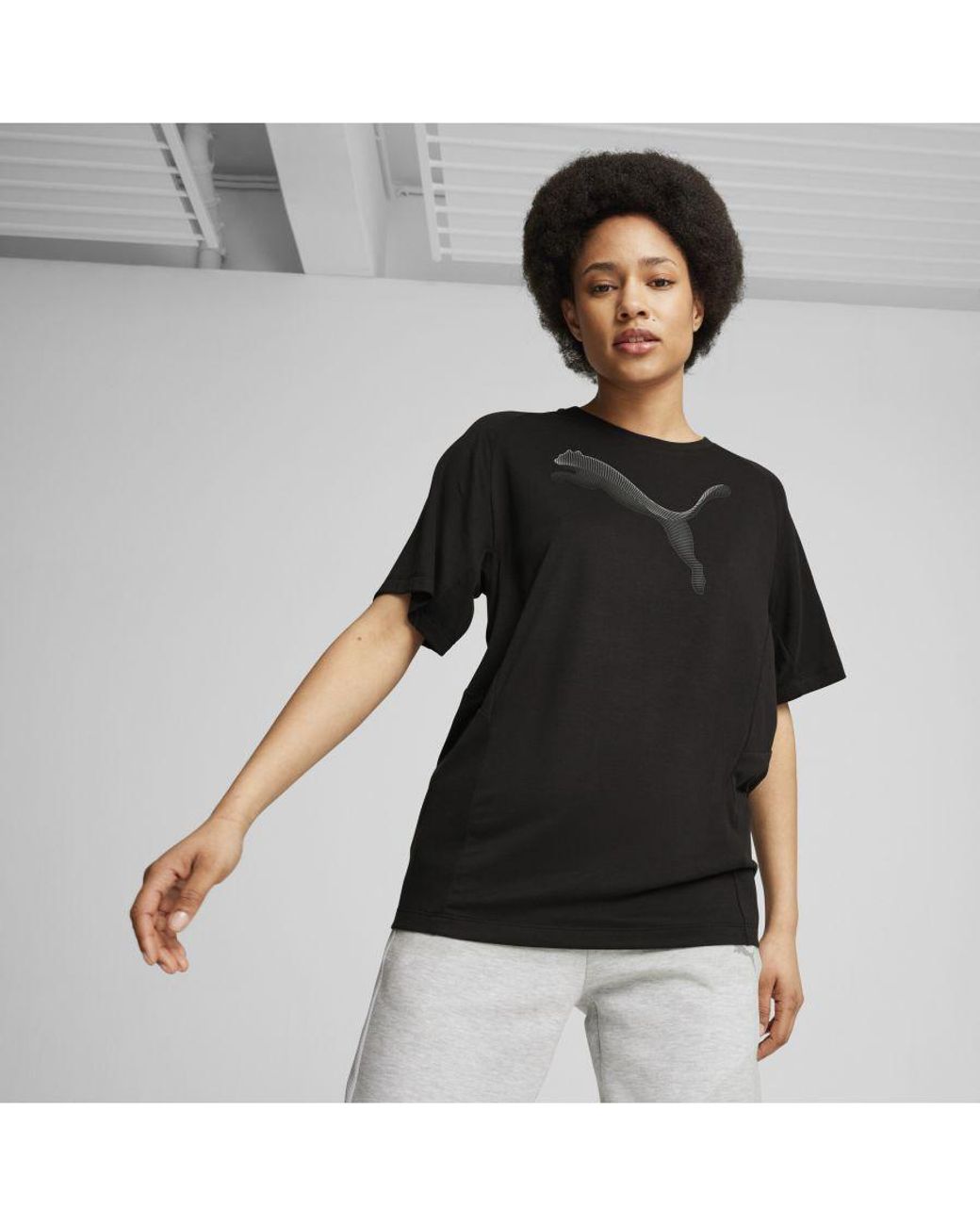 PUMA Evostripe T Shirt in Black Lyst UK