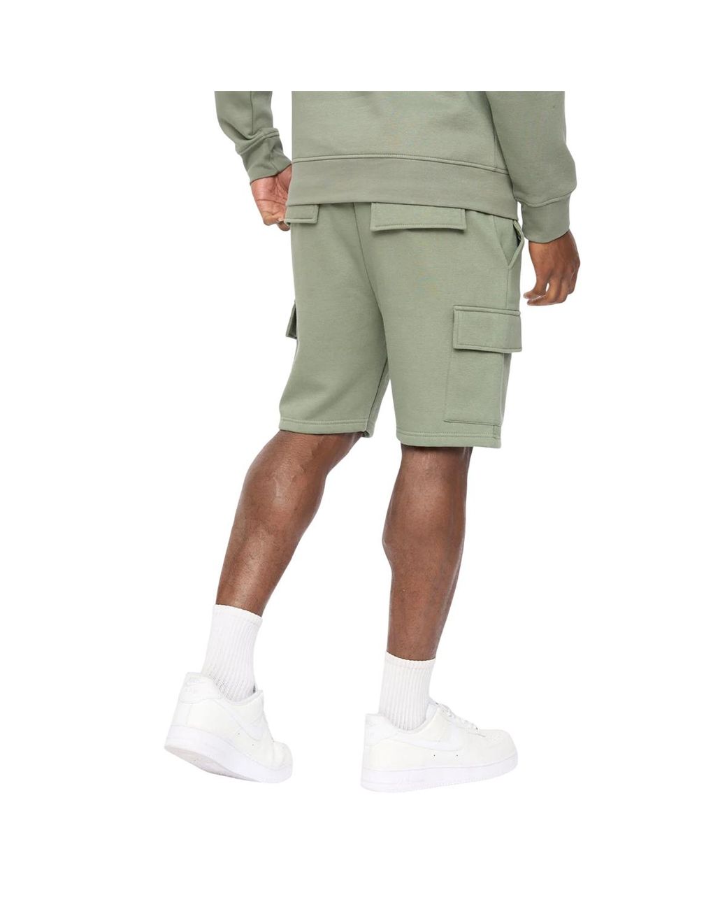 Crosshatch Bardon Cargo Shorts in het Green voor heren