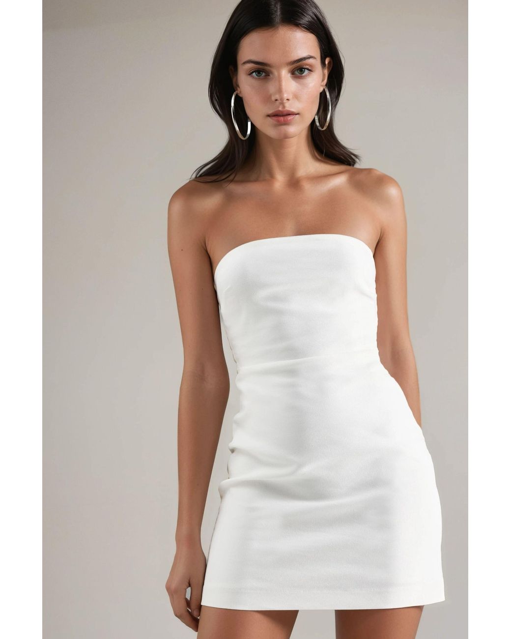 Hiccup White Strapless Mini Dress
