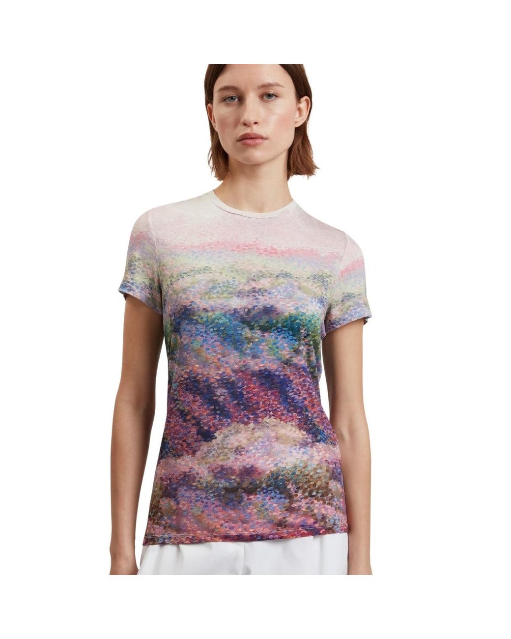 Ted Baker Pink Slim Fit Crew Neck Short Sleeve T-Shirt