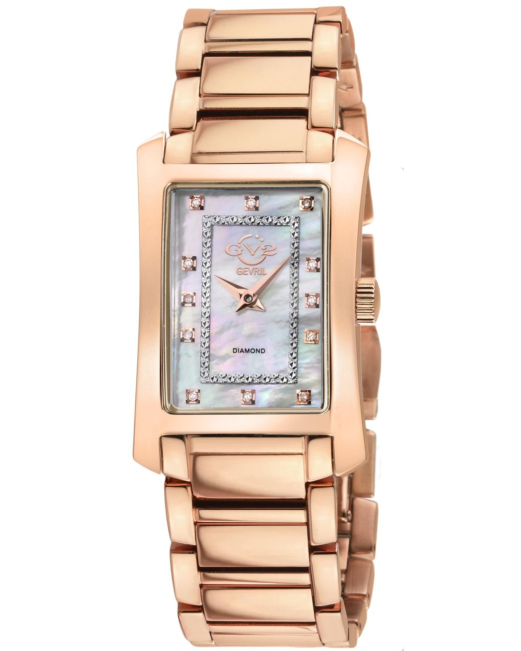 Gv2 Metallic Luino Swiss Quartz Diamond Mop Dial, 316L Stainless Steel Iprg Watch