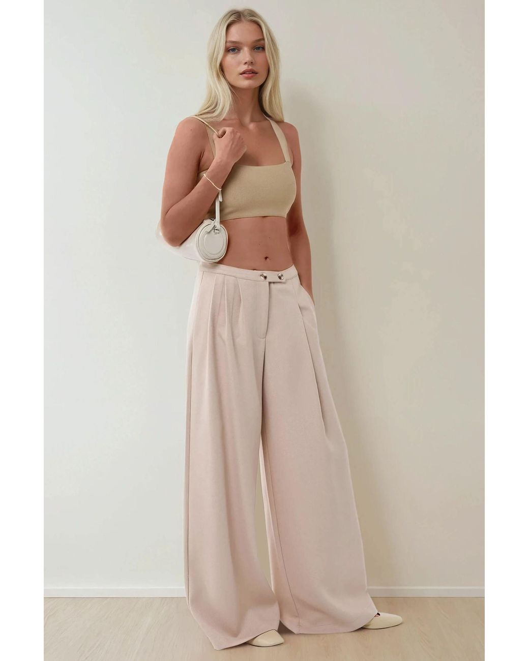 Hiccup Natural High Waist Wide Leg Relaxed Pants