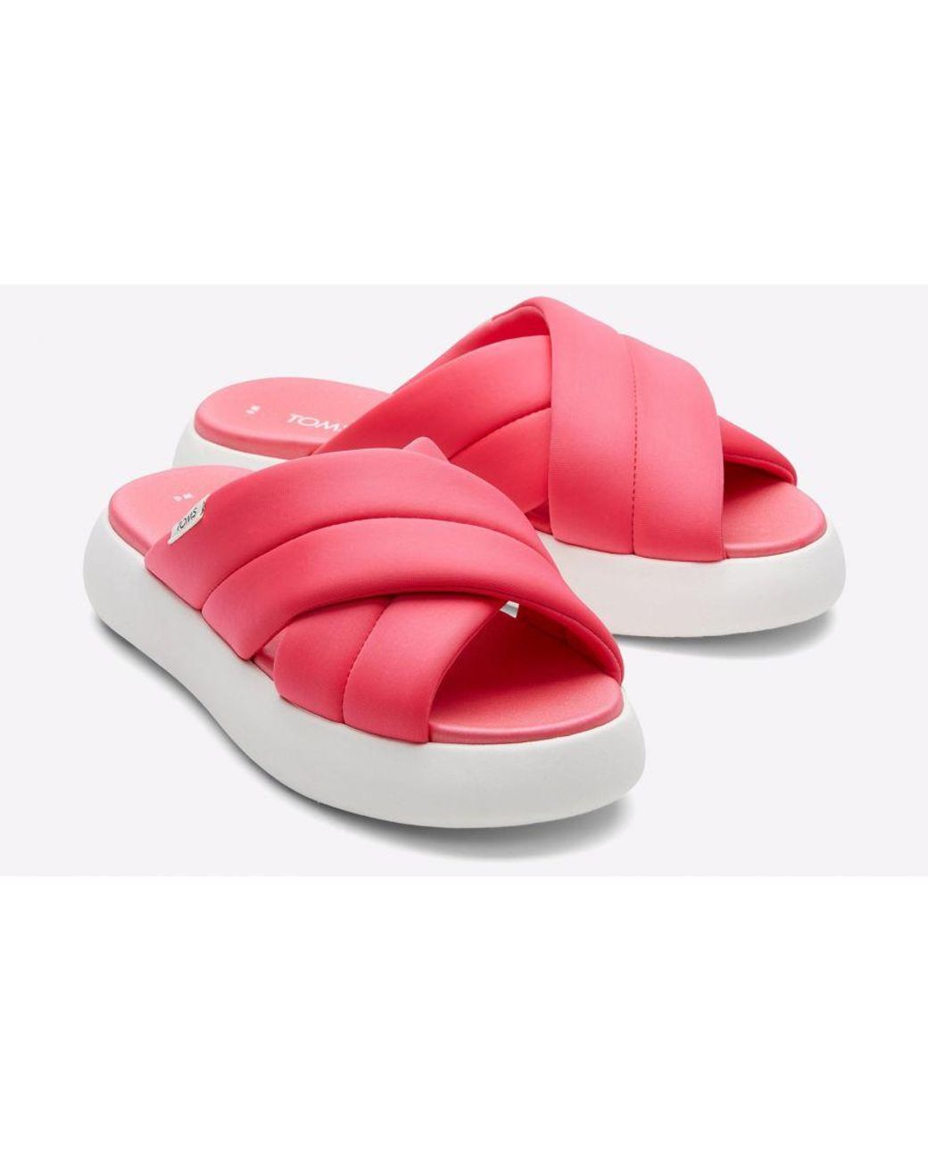TOMS Black Alpargata Mallow Crossover Slide