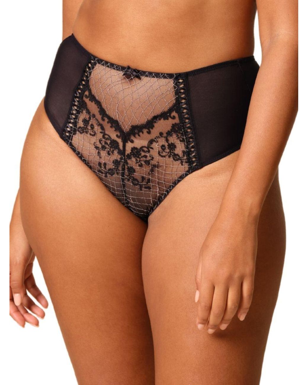 Gossard Brown Lacage High Waist Brief