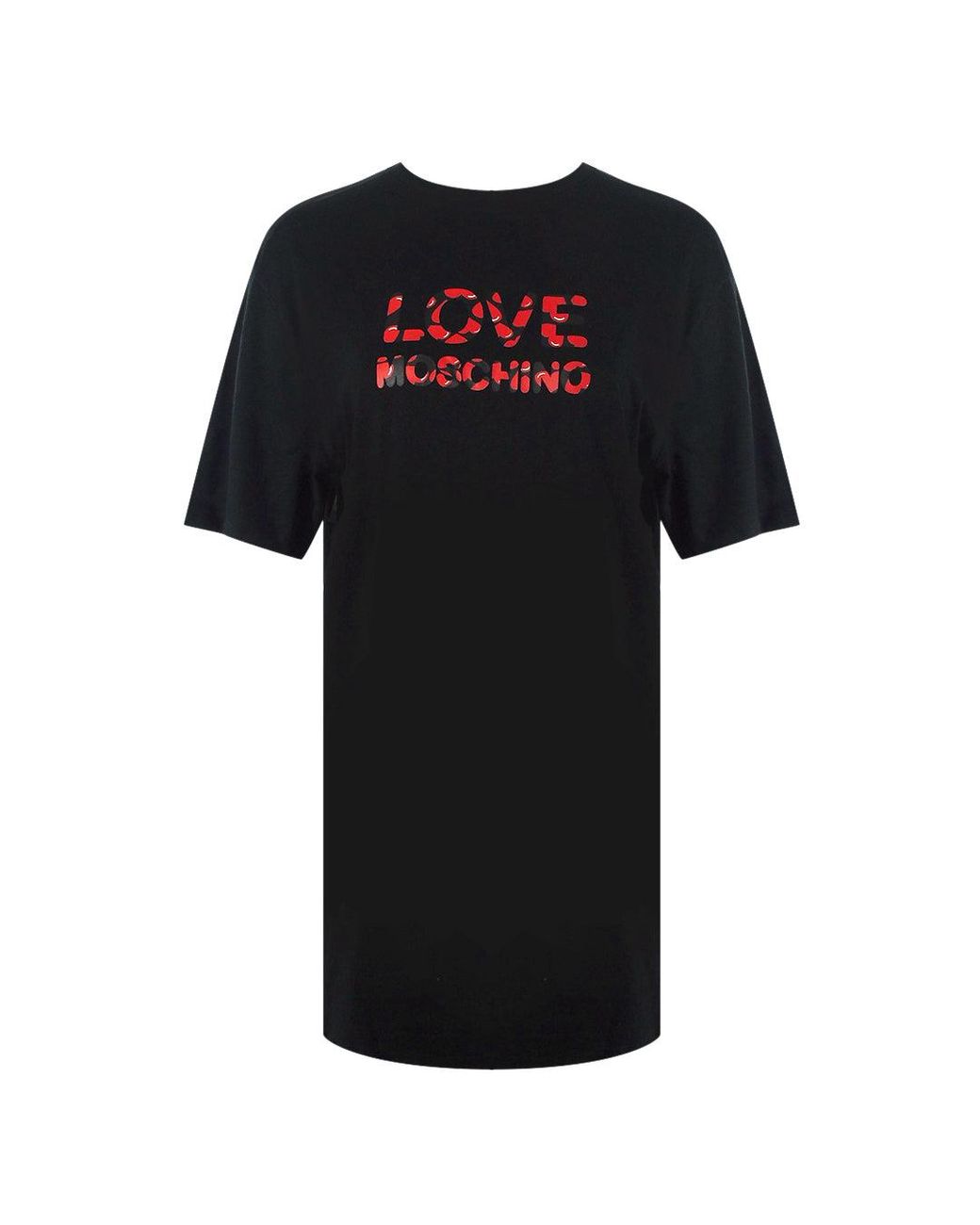 Moschino Black Love Bubble Logo T-Shirt Cotton