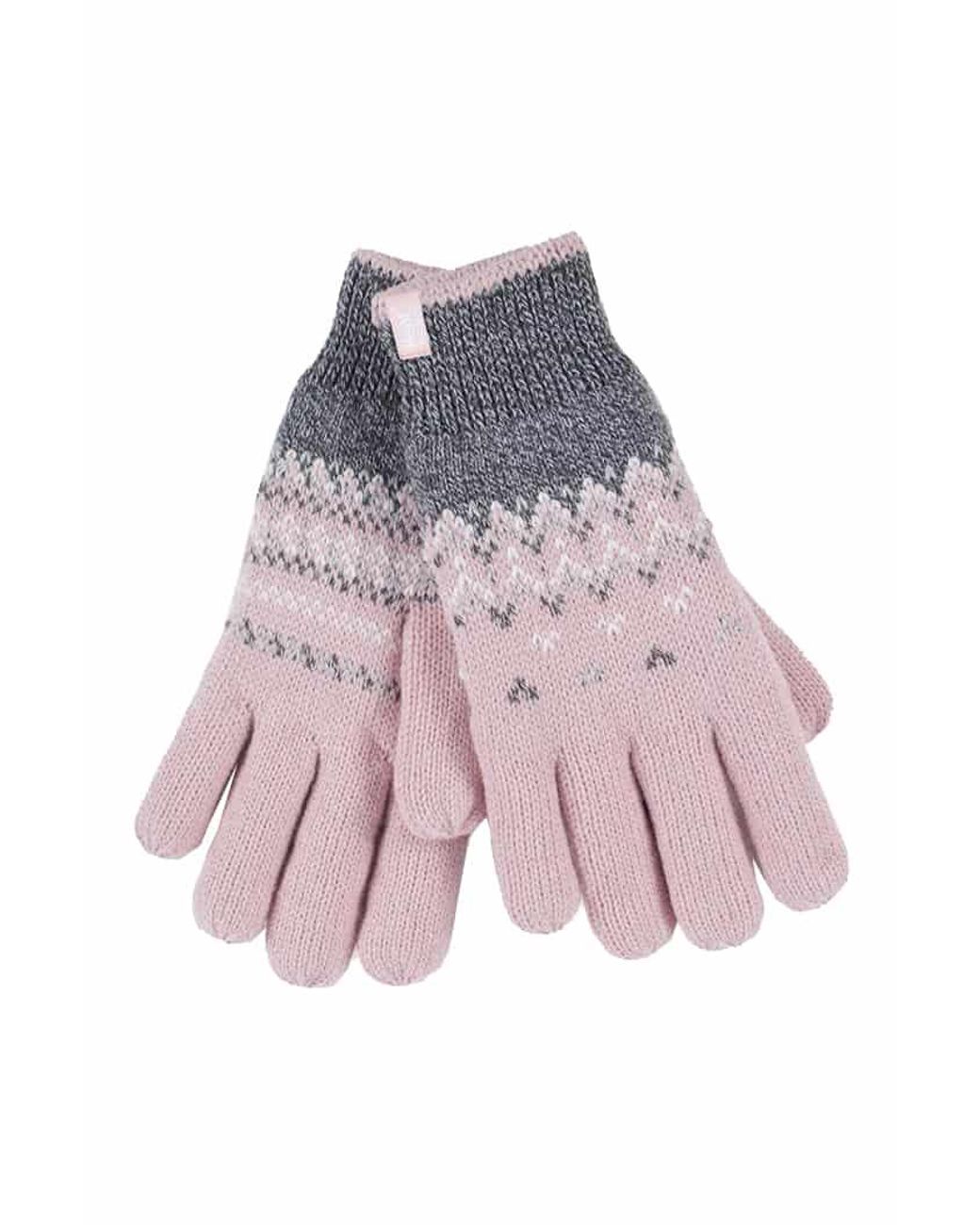 Heat Holders Pink Nordic Fleece Lined Thermal Gloves