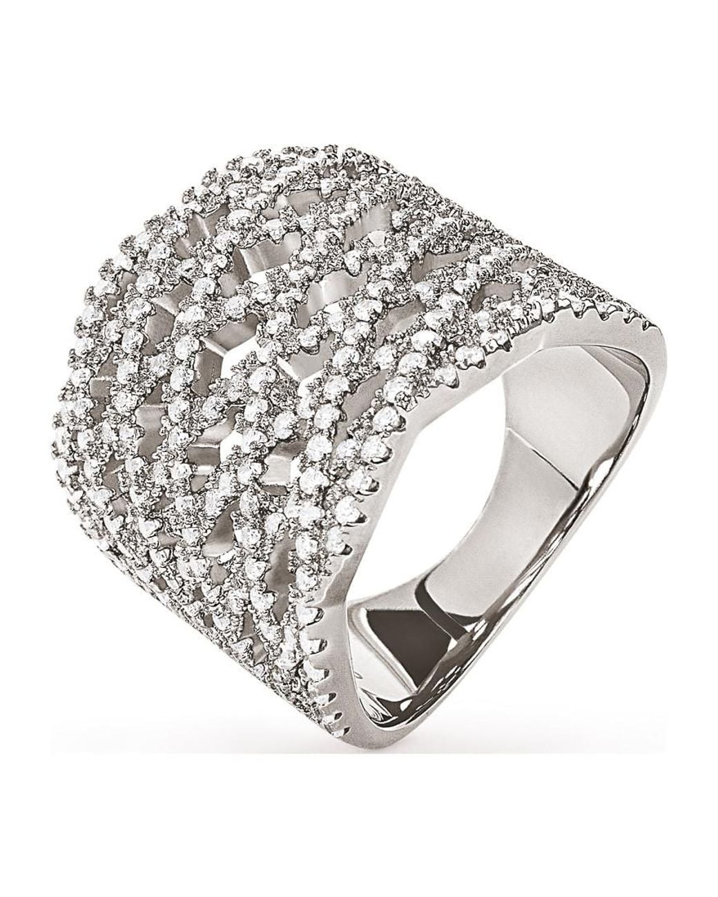 Folli Follie Gray 3R17S006C-52 Ladies Ring