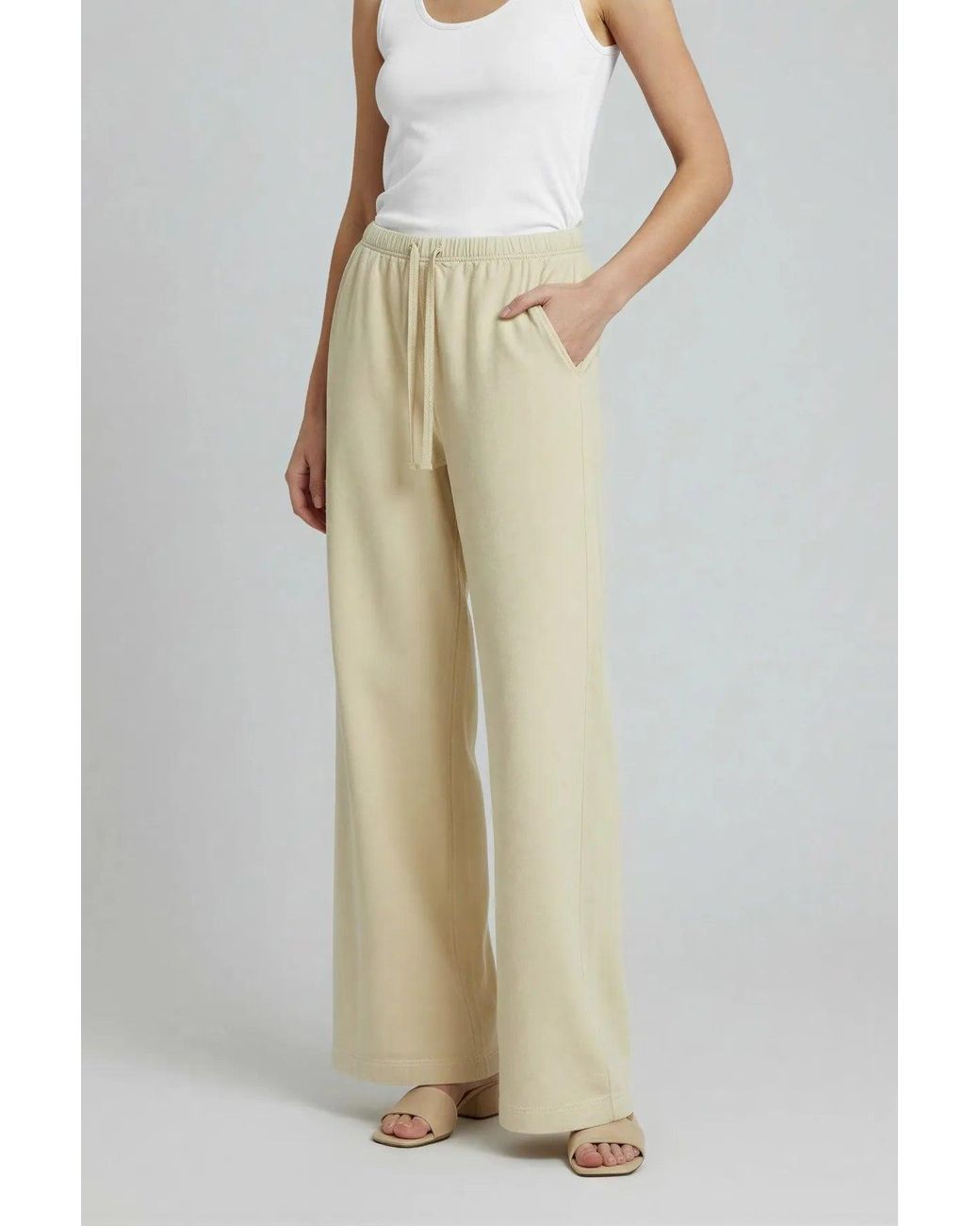 Secret Label Natural Elasticated Pull On Wide Leg Jeans