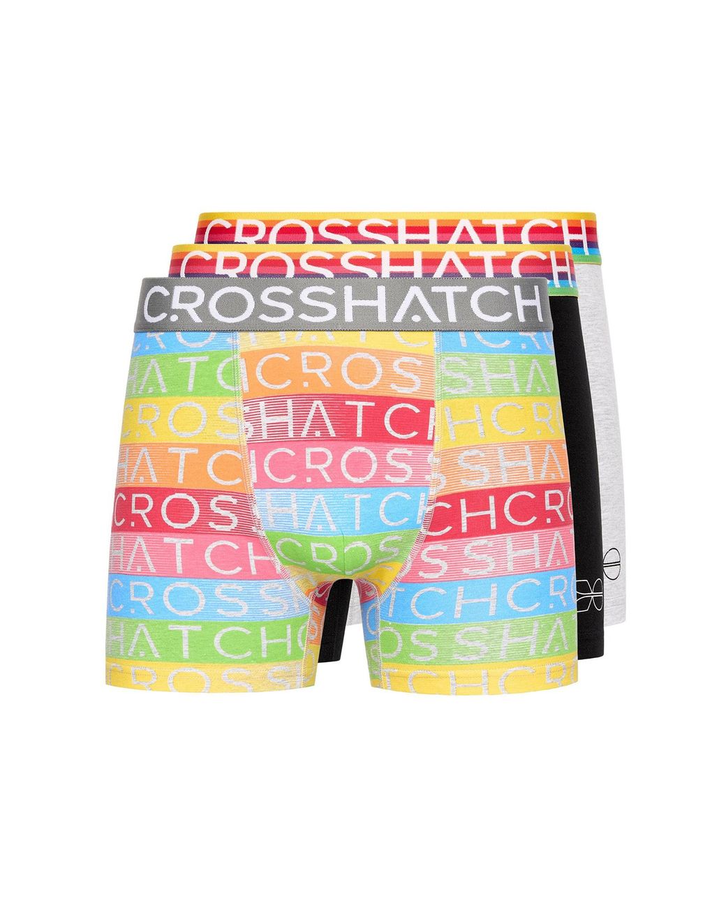 Crosshatch Green Mix Boxer Shorts 3Pk for men