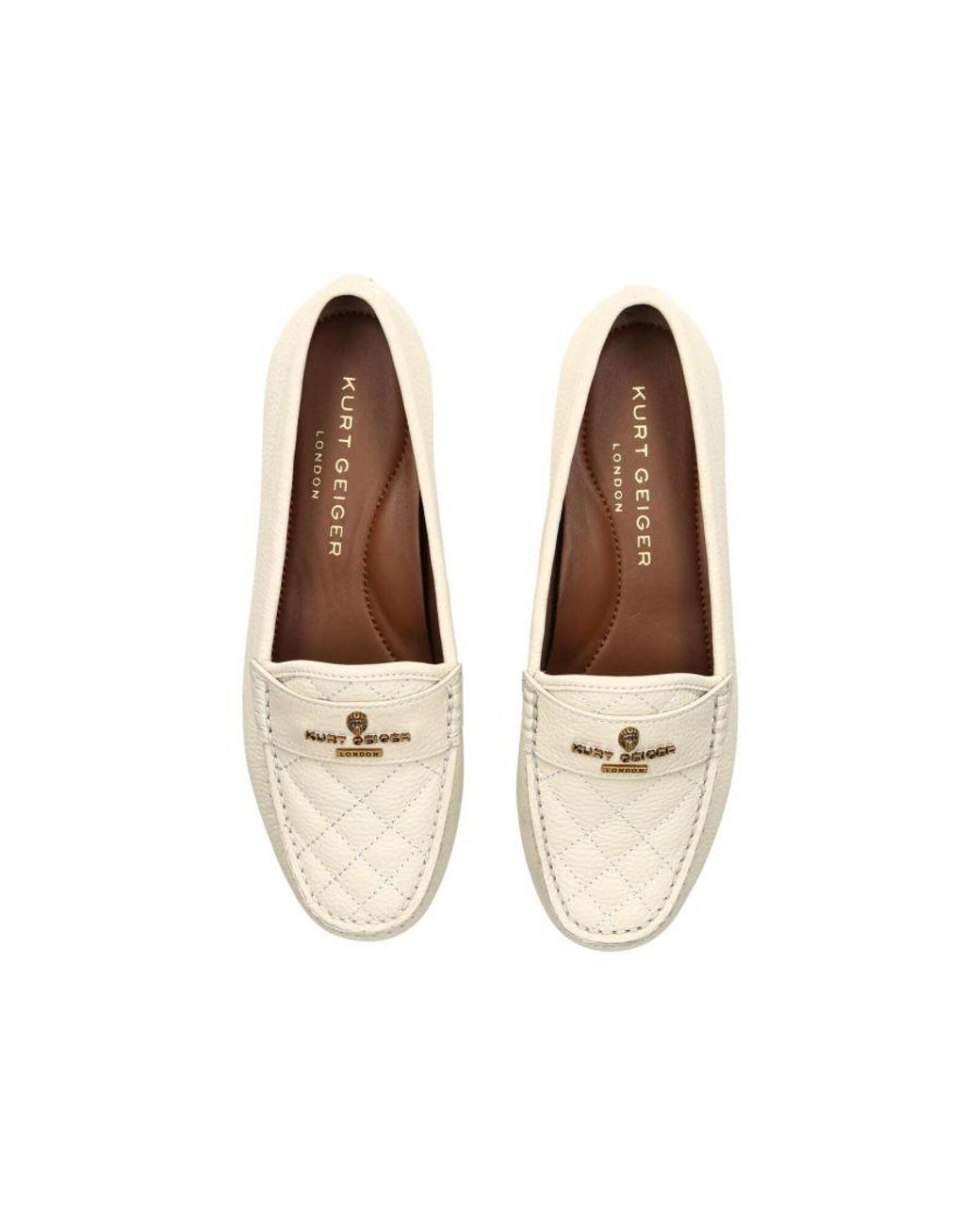 Kurt geiger hot sale white loafers