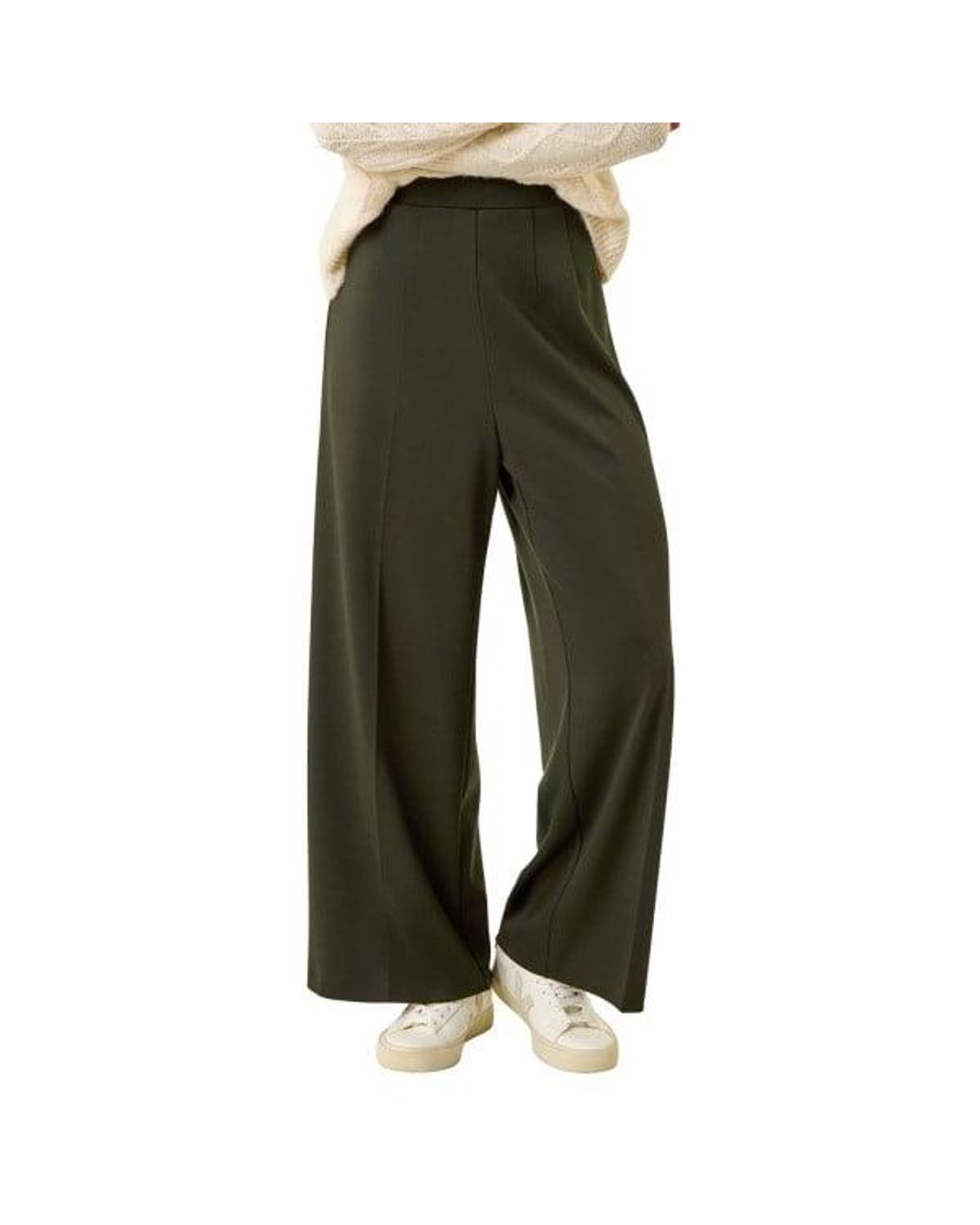Roman Green Petite Wide Leg Ponte Stretch Trouser