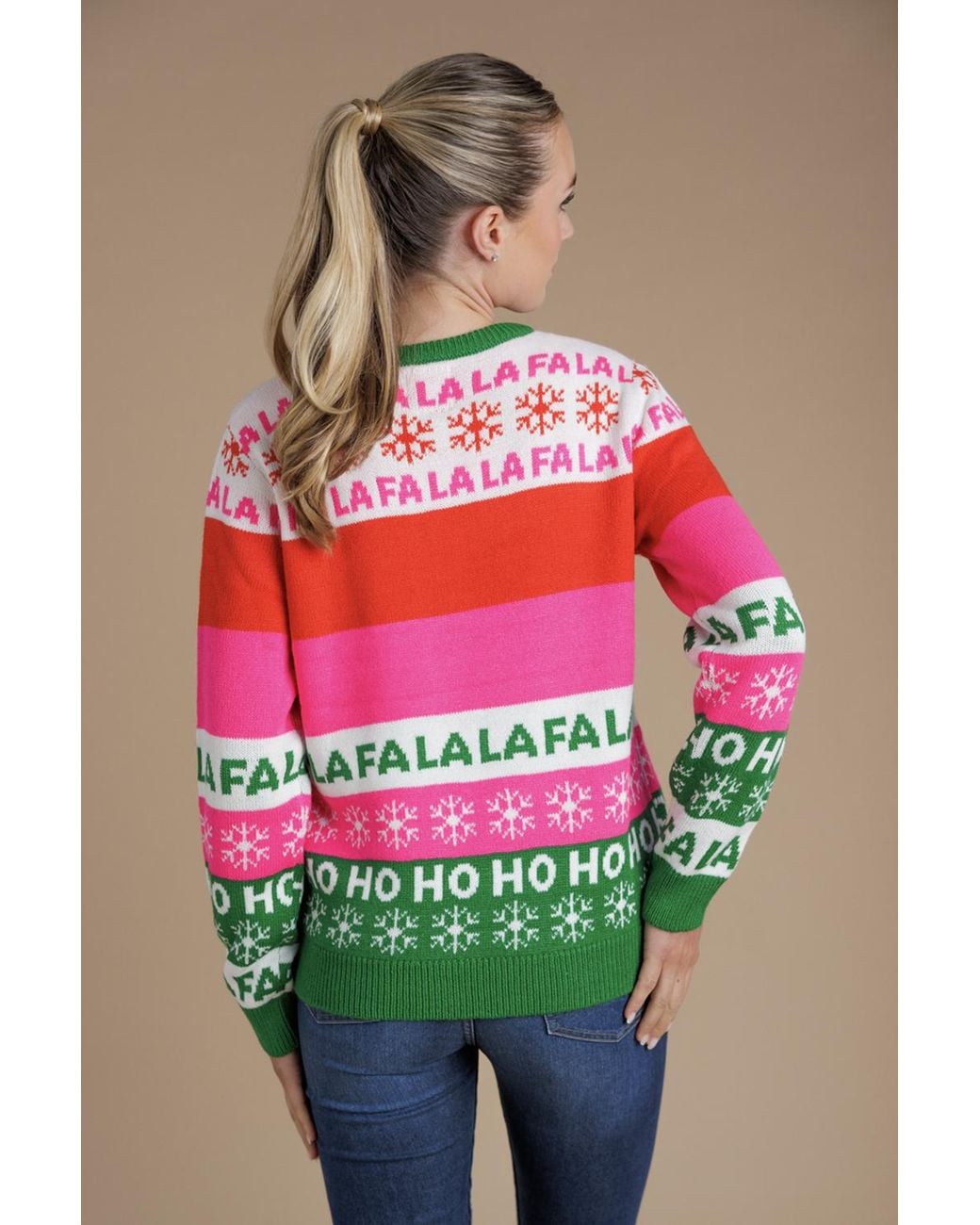 Tokyo Laundry Red Happy Holidays Sequin Christmas Jumper
