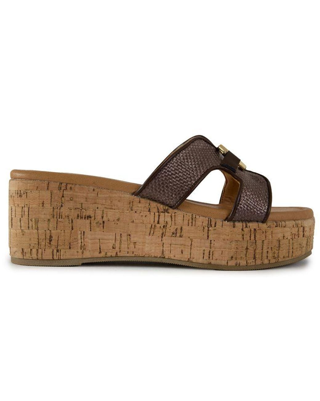 V.Gan Brown October Wedge Platform Sandals