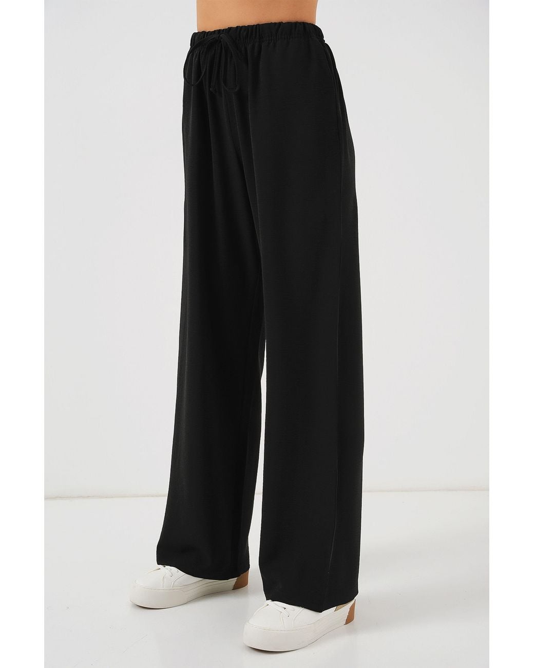Bigdart White High Waist Relaxed Fit Wide Leg Pants