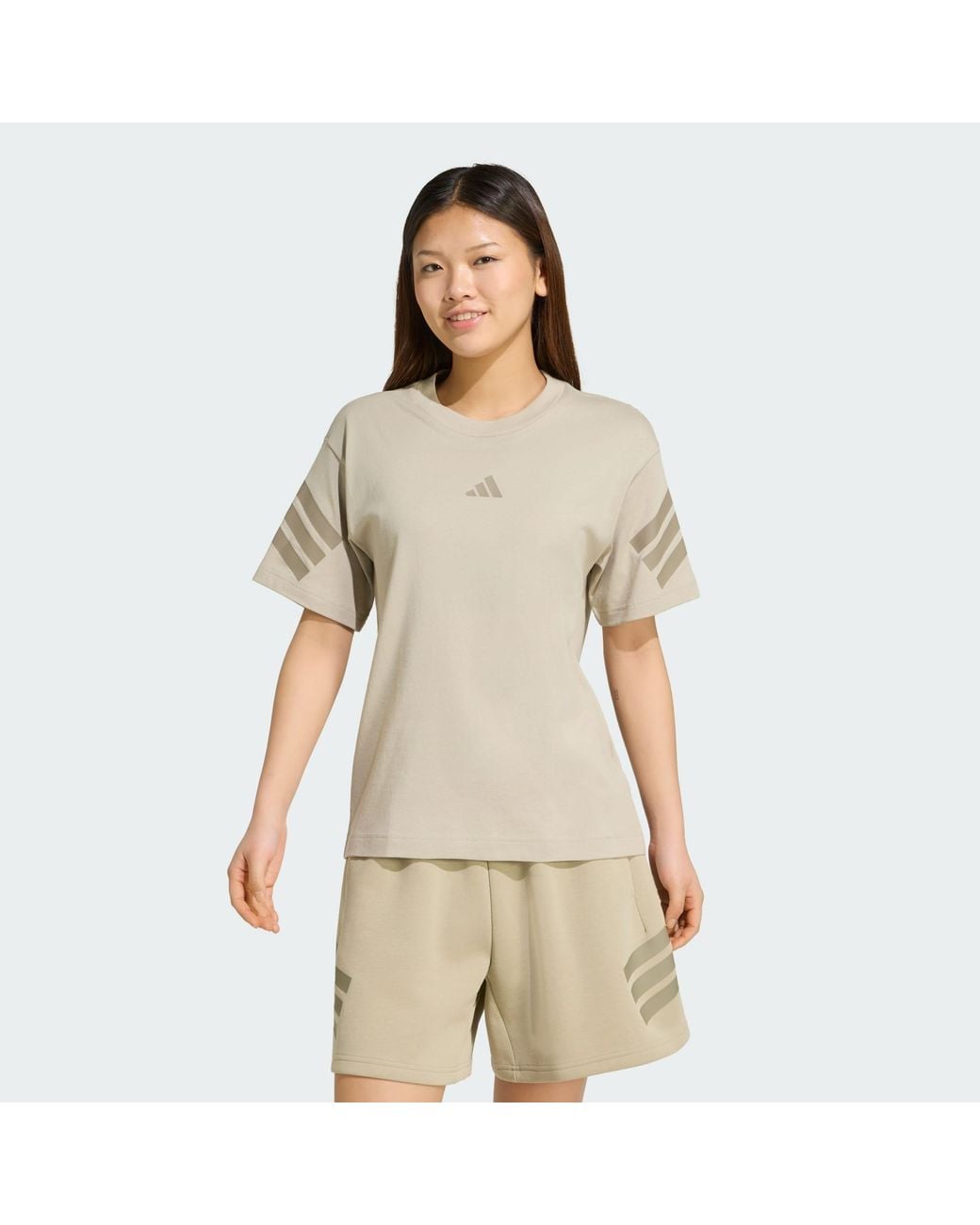 Adidas Natural Future Icons 3-Stripes Tee