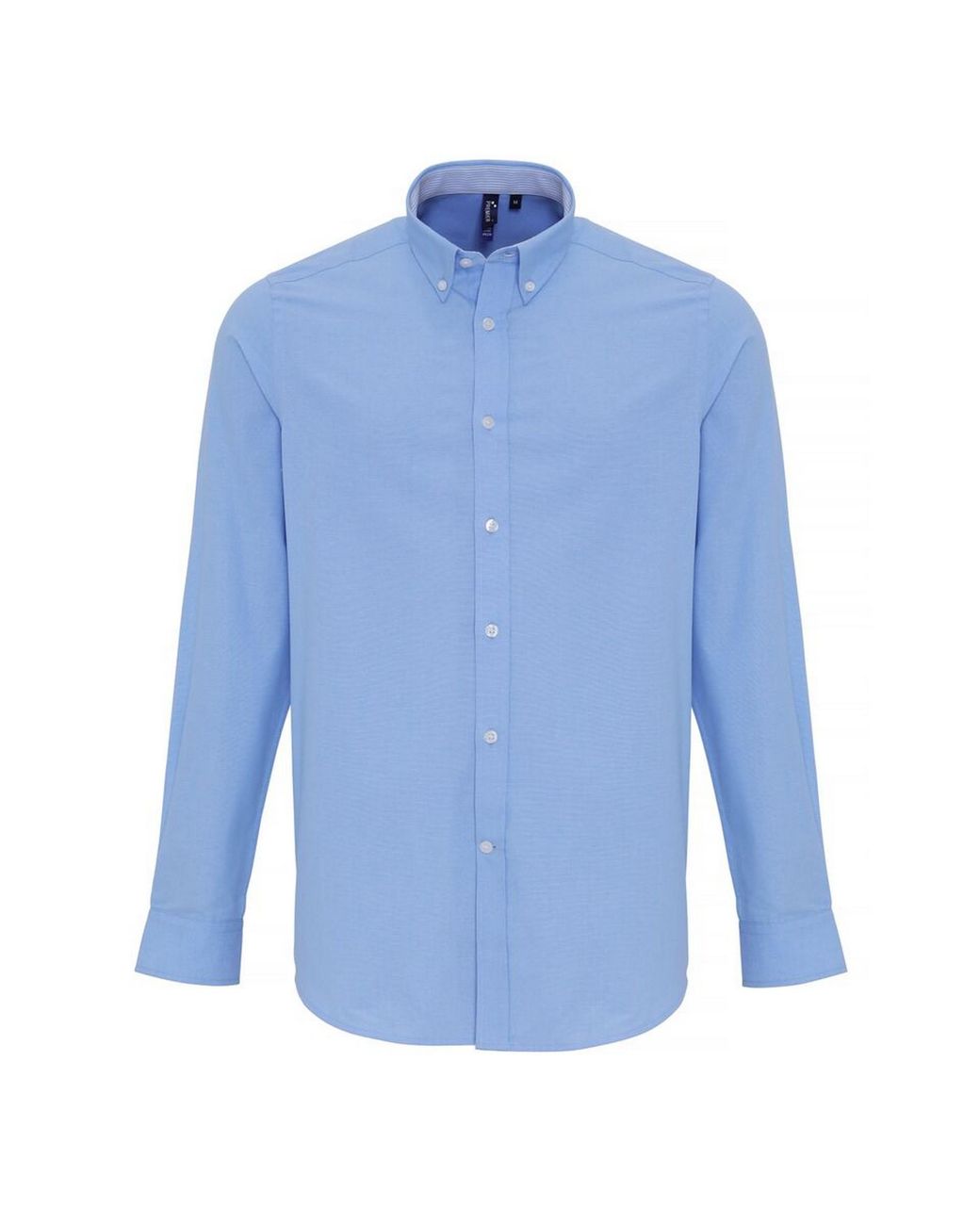 PREMIER Blue Cotton Rich Oxford Stripe Shirt (Light) for men
