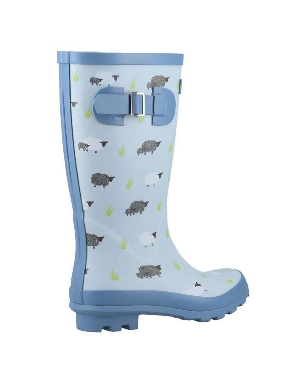 Cotswold Blue Ladies Farmyard Sheep Wellington Boots