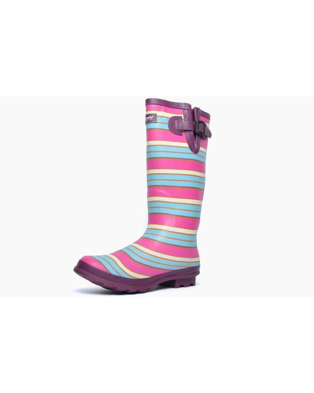 Cotswold Pink Wadeberry Waterproof Buckle Wellingtons