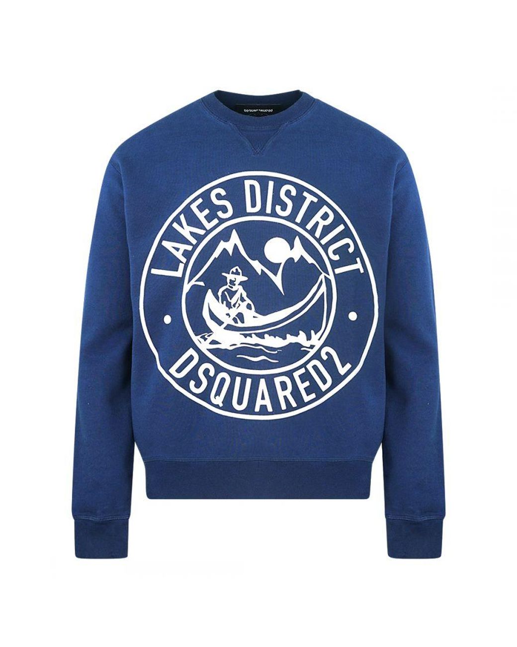 DSquared² Cool Fit Blauwe Sweater Met Lake District-logo in het Blauw voor  heren | Lyst NL