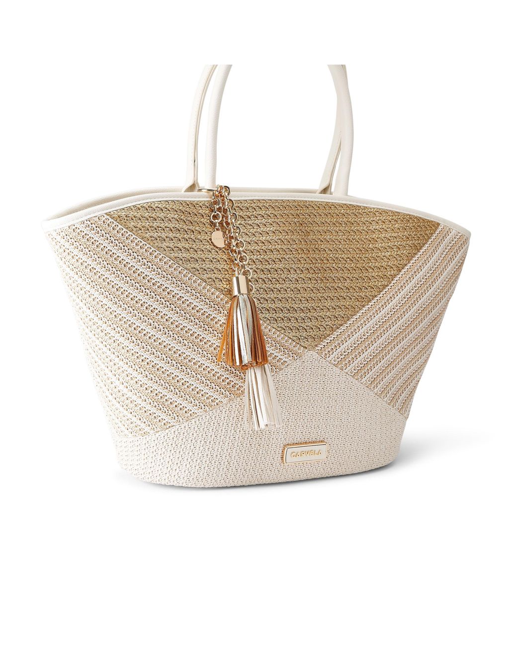 Carvela Kurt Geiger Natural Elena Stripe Basket Bag