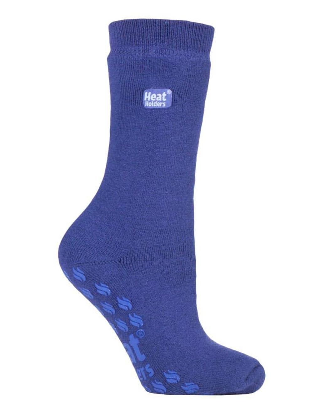 IOMI Blue Ladies Thick 3.1 Tog Non Slip Grip Slipper Socks For Raynauds for men