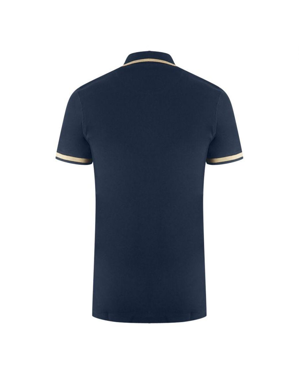 Aquascutum Blue Aq 1851 Embroidered Tipped Polo Shirt for men