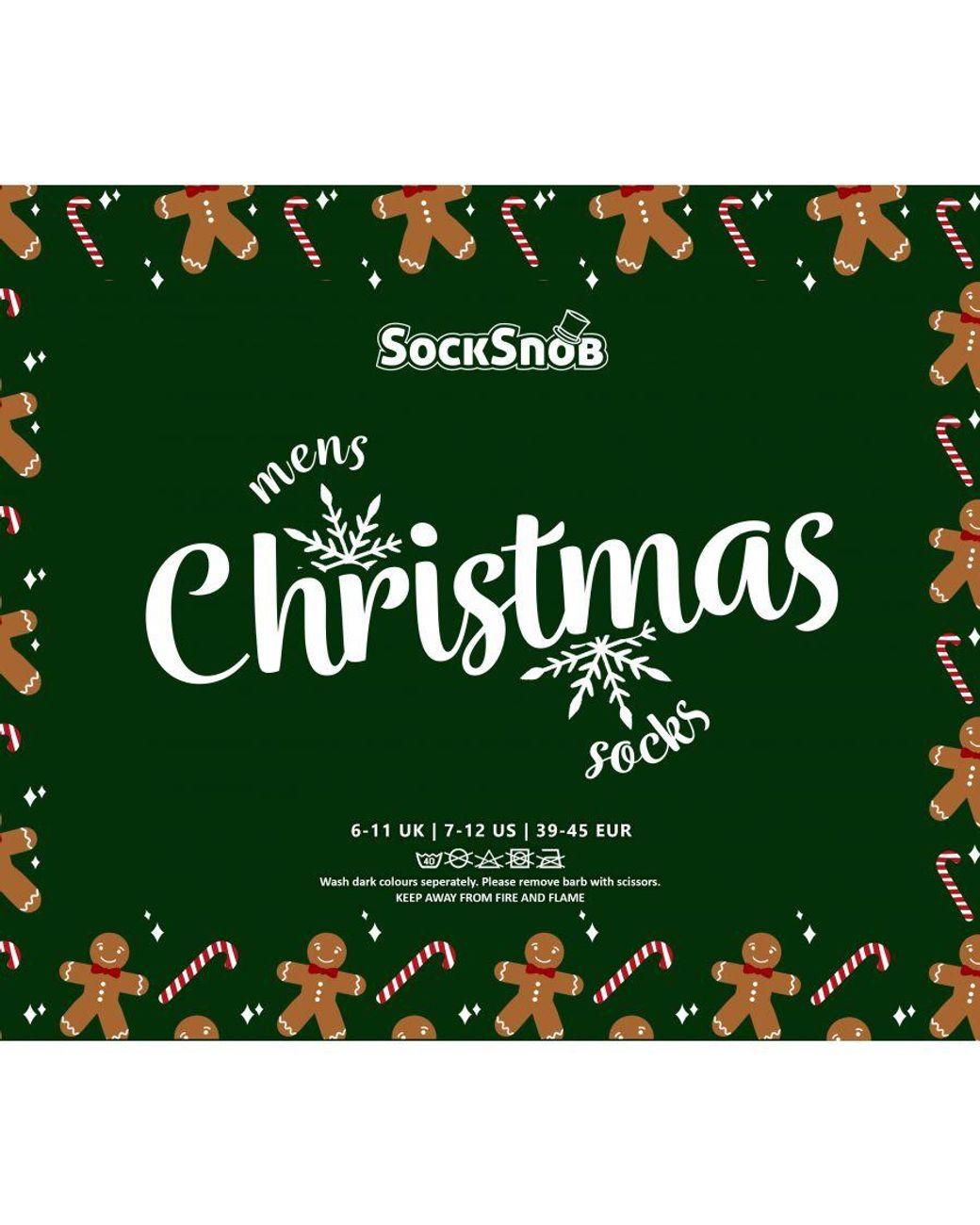 Sock Snob Black Christmas Socks for men