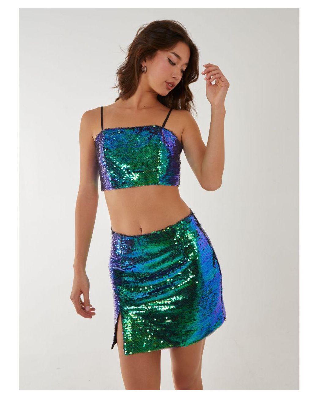 Green sequin bralette deals
