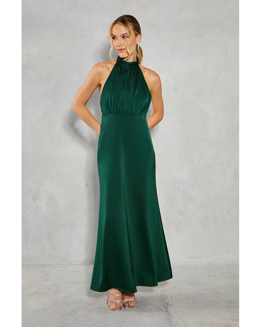 Halter Neck Dress Oasis Halter Column Midi Dress Oasis Satin